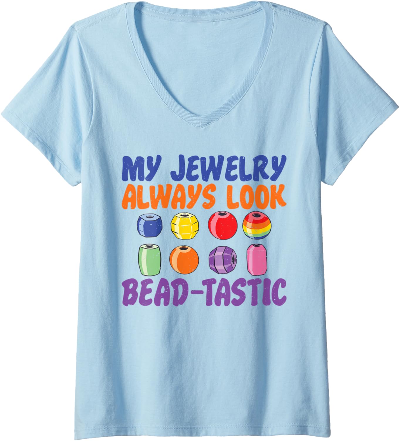 Womens Jewelry Bead-tastic Jewelry Maker Making Lover Graphic V-Neck Apparel | Best Seller Pick | Perfect Gift Idea
