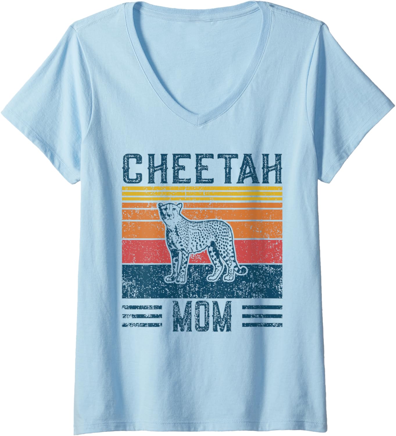 Womens Best Cheetah Mom Women Vintage Cheetah V Neck Apparel Viral TikTok Find US Top Pick
