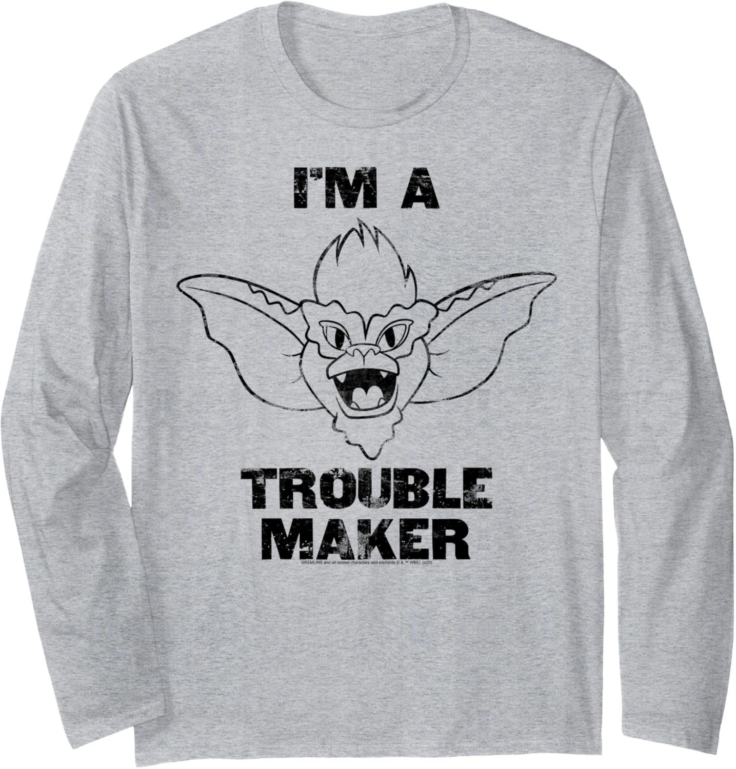 Gremlins Stripe I'm A Trouble Maker Long Sleeve Apparel | Trending 2025 | Must-Have Style