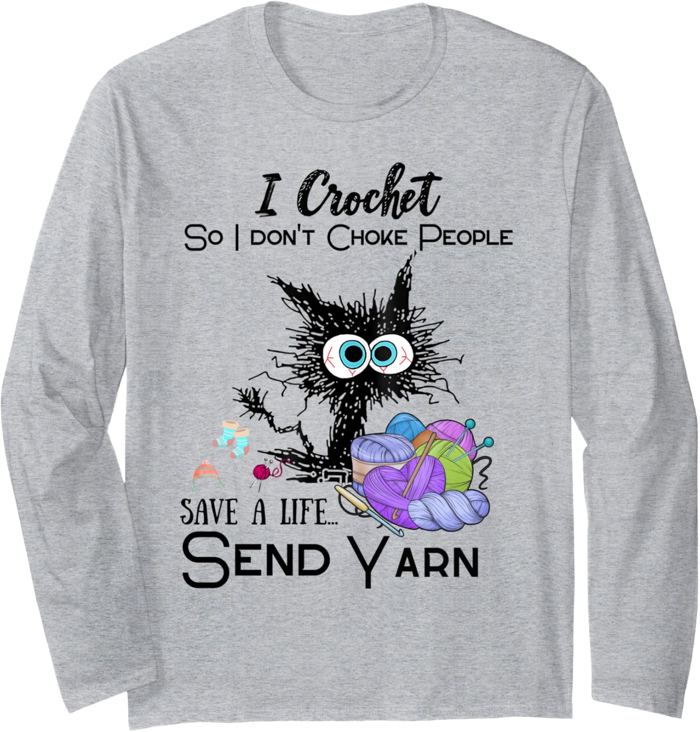 Crochet Save a Life Yarn Funny Design for Crafters Long Sleeve Yarn Supply | Premium Quality | High CTR Title