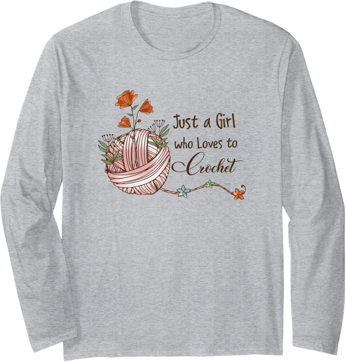 Funny Crochet Graphic Theme Tee Shirts Yarn Crochet Lover Long Sleeve T-Shirt | Top Rated | High CTR Title