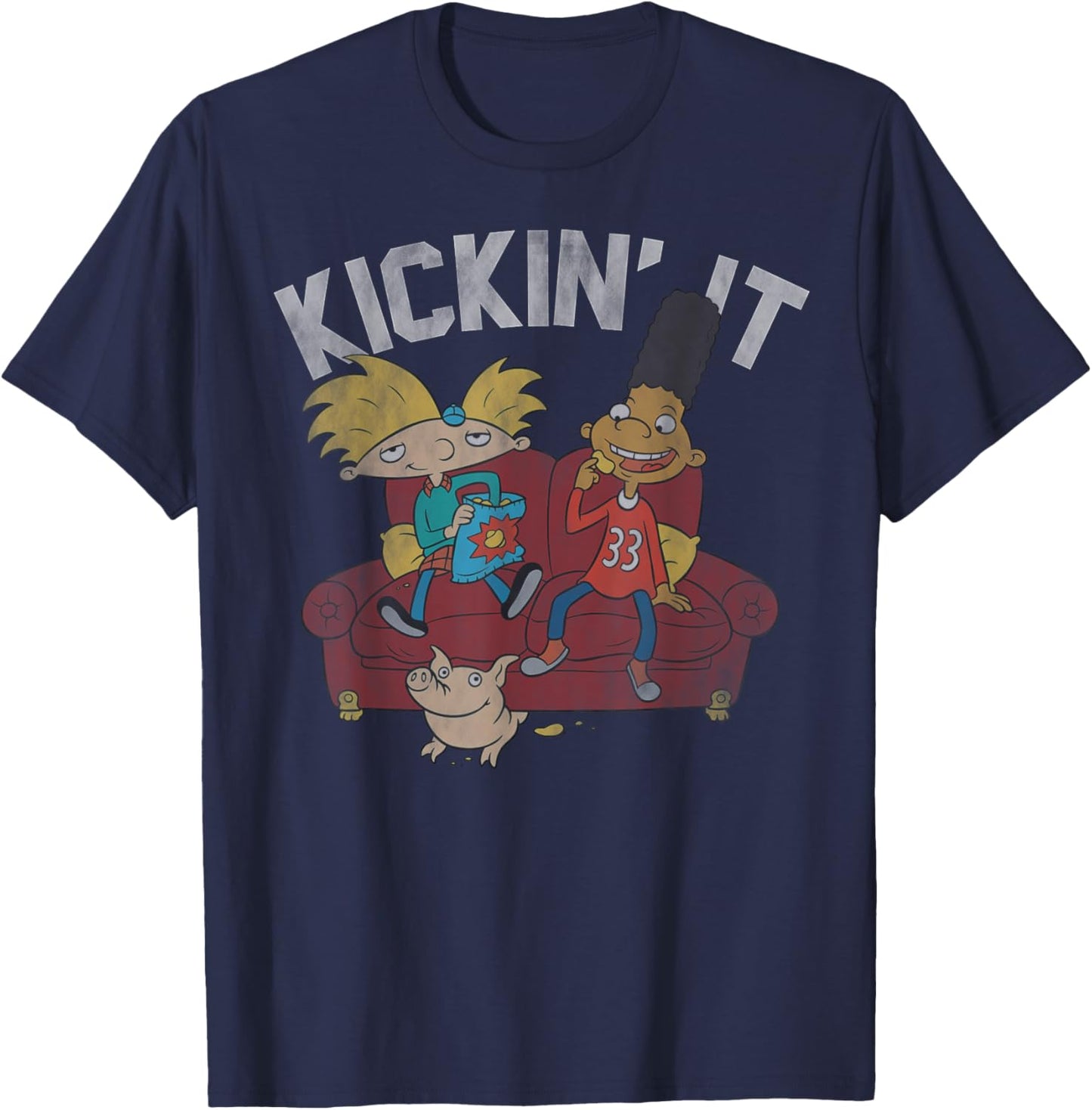 Nickelodeon Hey Arnold Kickin It With Gerald Graphic T-Shirt T-Shirt | Perfect Gift Idea