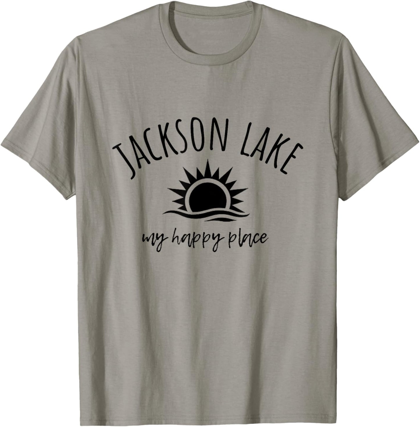 Jackson Lake WY My Happy Place Boating Fishing Sailing Camp Apparel | High Search Volume | Aesthetic Casual Look