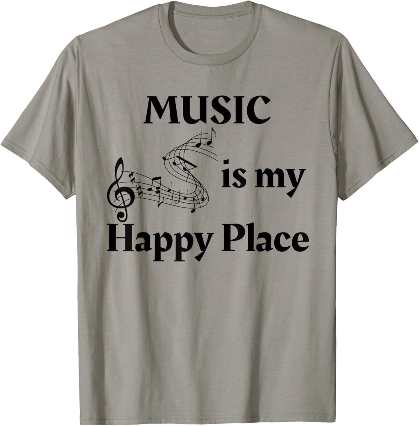 Music Is My Happy Place Gift For Music Lover Apparel | Top Conversion Title | Customer Favorite