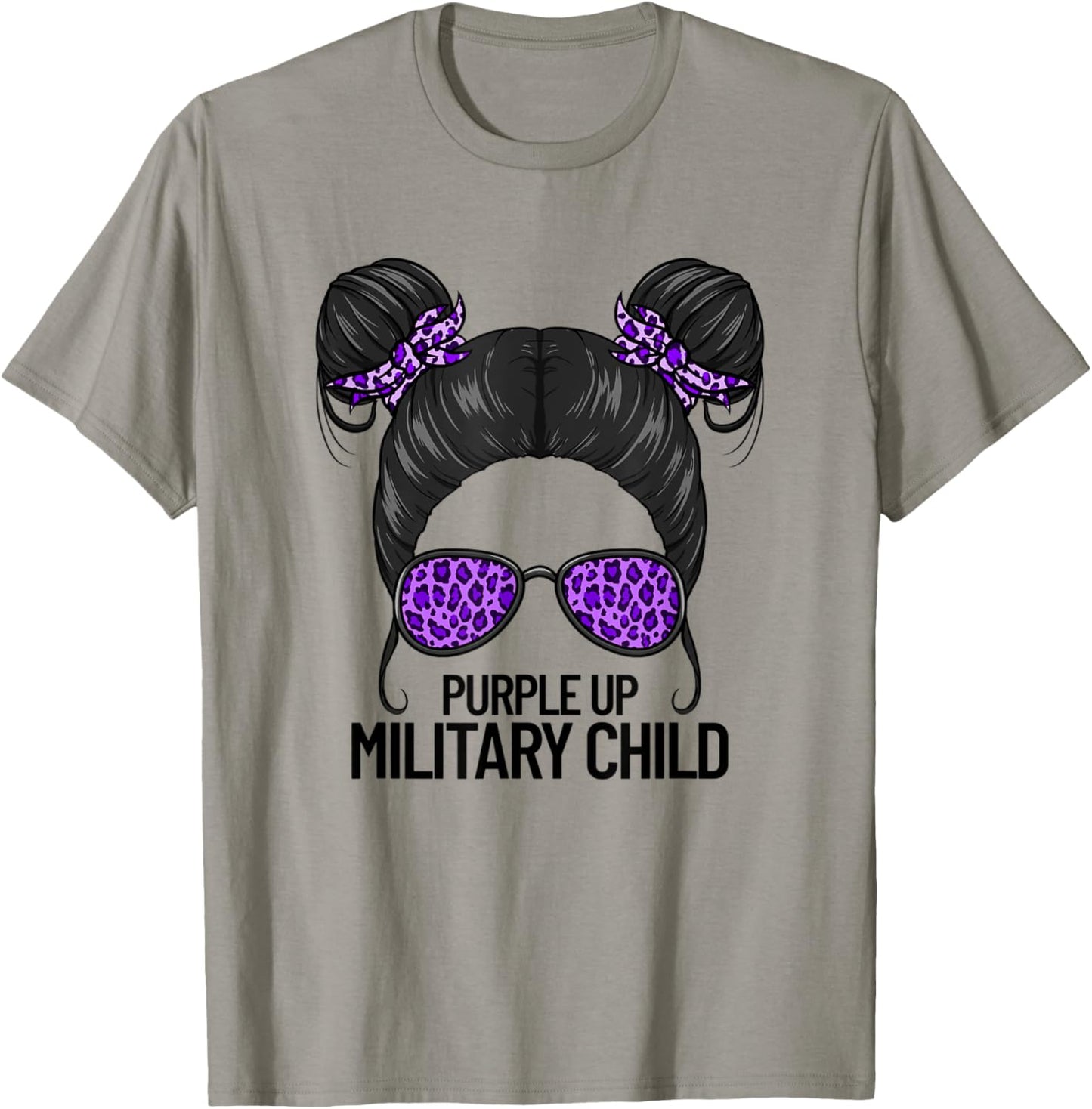 Purple Up Military Child Cheetah Print Girls Purple Up Apparel Streetwear Style US Top Pick