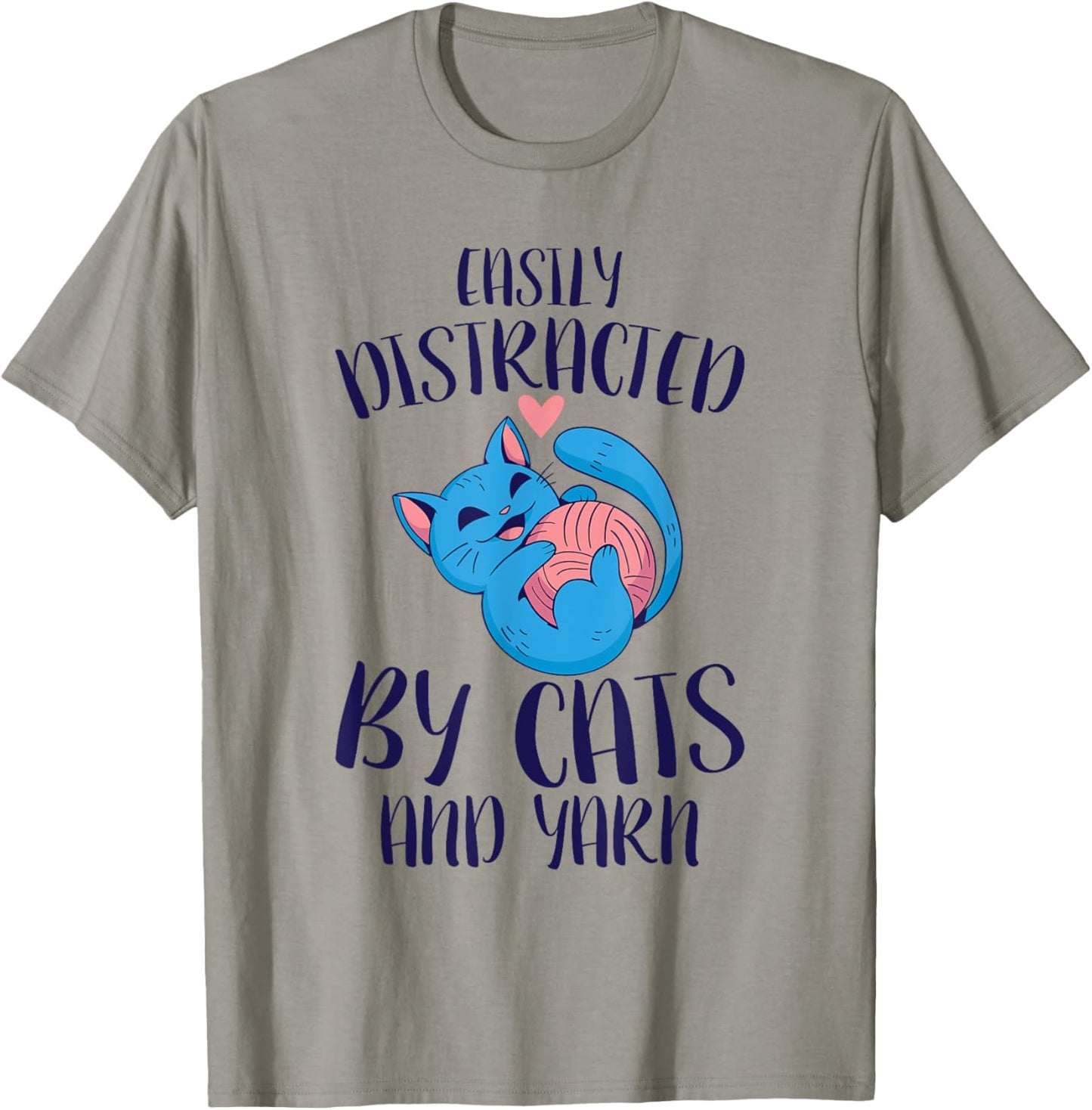 Easily Distracted By Cats And Yarn Knitting Crocheting Yarn Supply | Trending 2025 | Customer Favorite