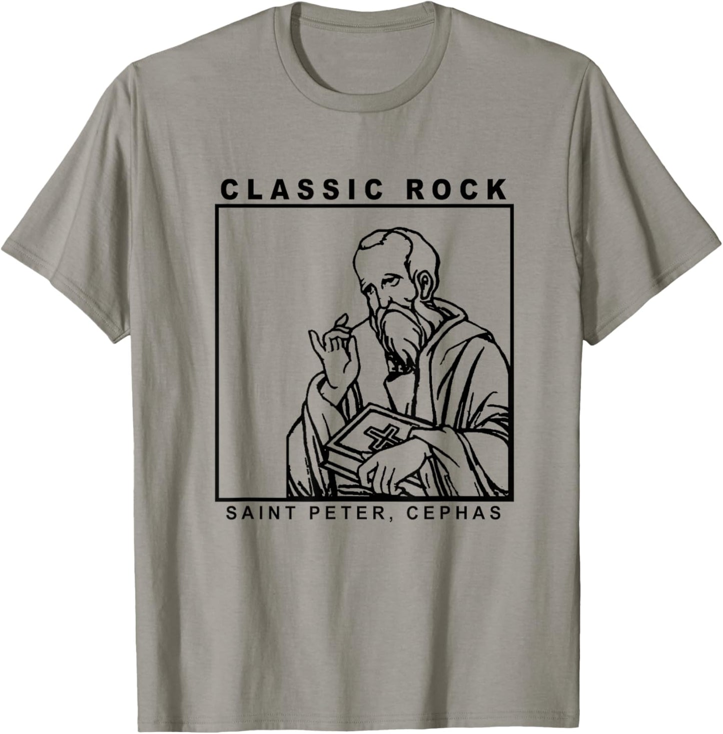 Saint Peter Classic Rock Catholic Vibe Petros Upon this Rock Apparel | US Best Seller