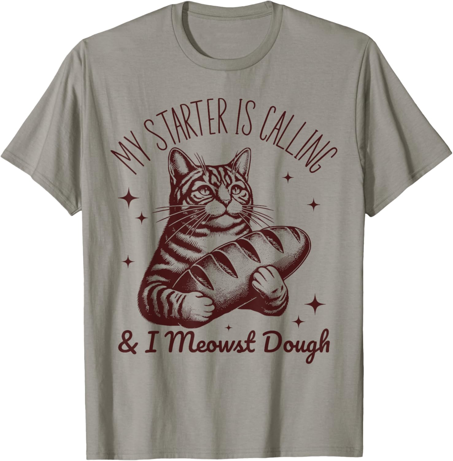 Bread Maker Dough Cat Funny Sourdough Starter Baking Pun Men Women Apparel | US Viral Style | Must-Have Style