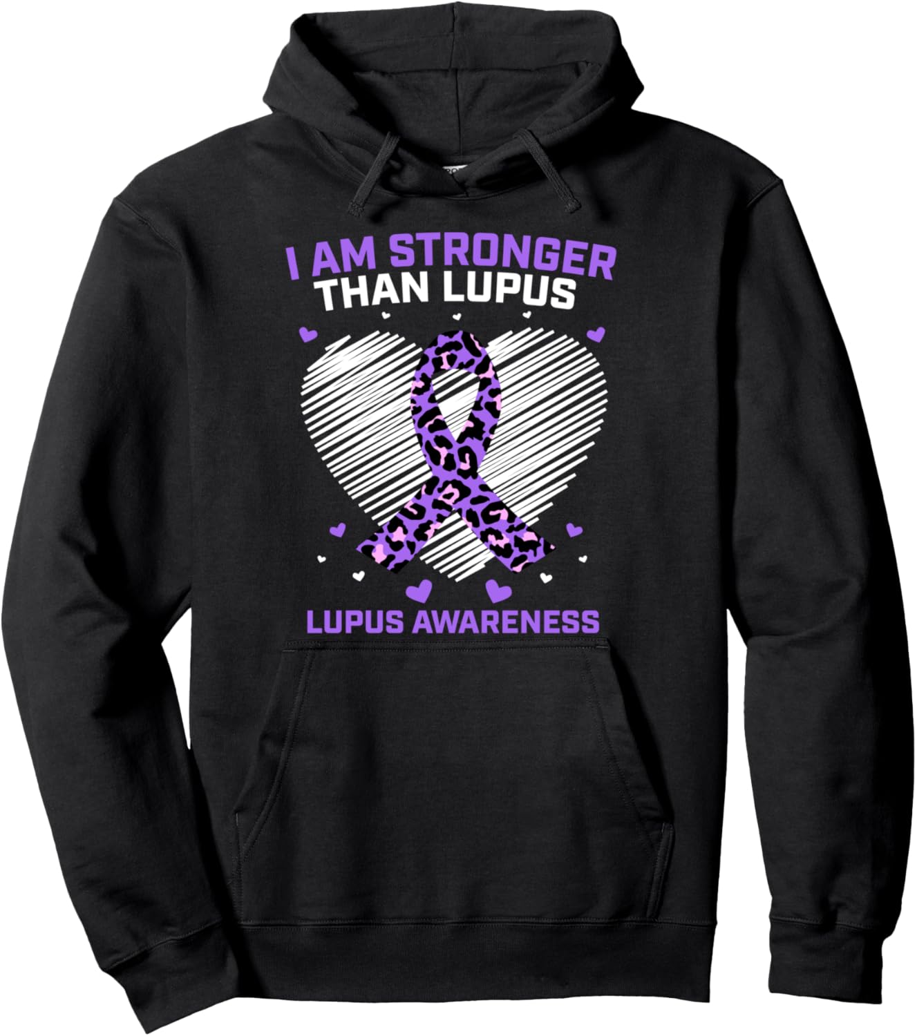 Cute Purple Lupus Awareness Shirts Women Heart Cheetah Print Pullover Hoodie Hoodie Streetwear Style Best Seller Look