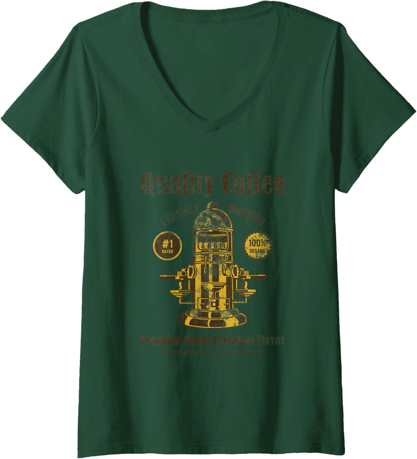 Womens Classic Vintage Espresso Maker V-Neck Apparel | Trending 2025 | Must-Have Style