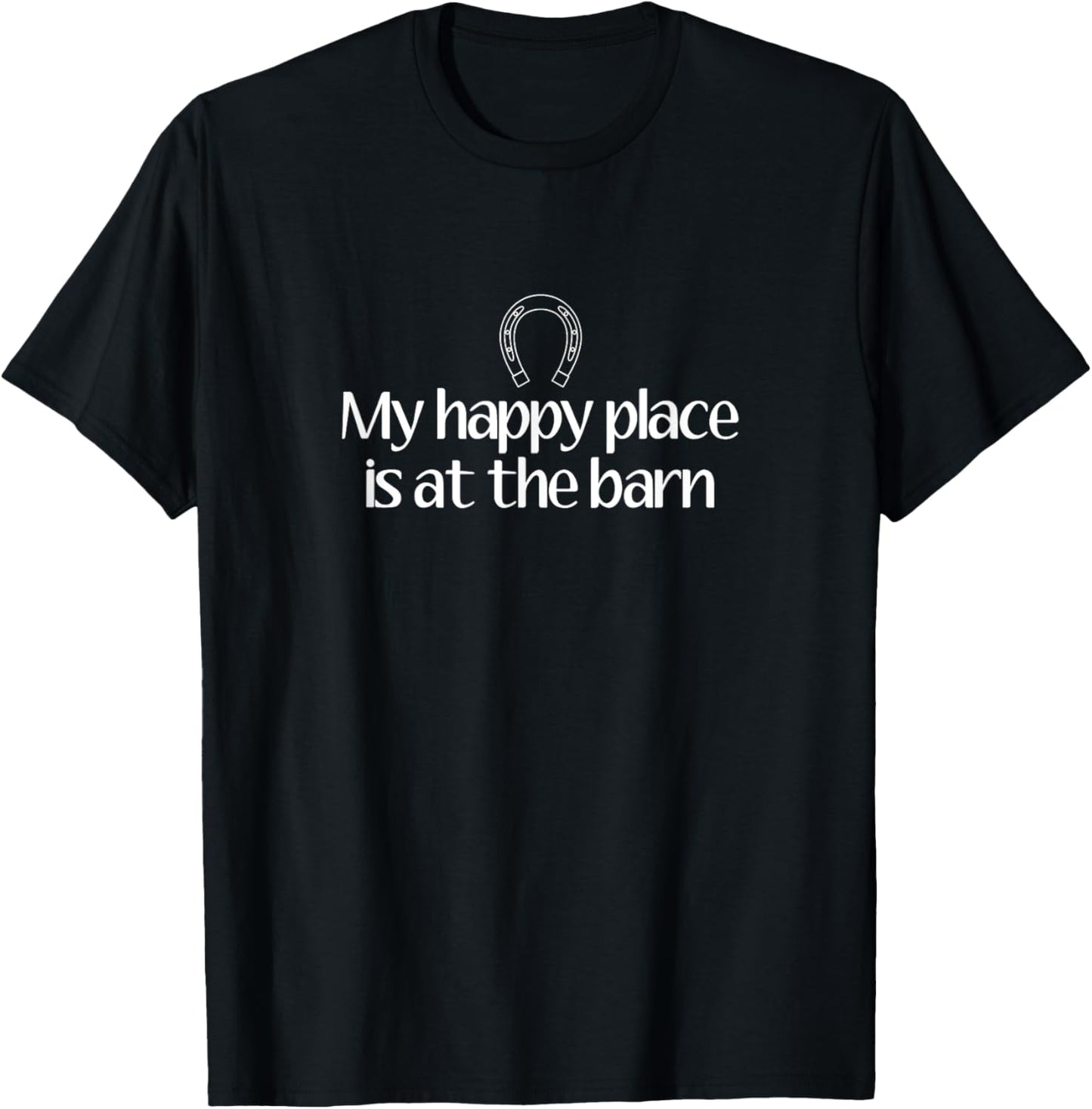 Horse Lovers Equestrian Graphic T-shirt My Happy Place T-Shirt | Google Shopping Optimized | Top Rated Comfort