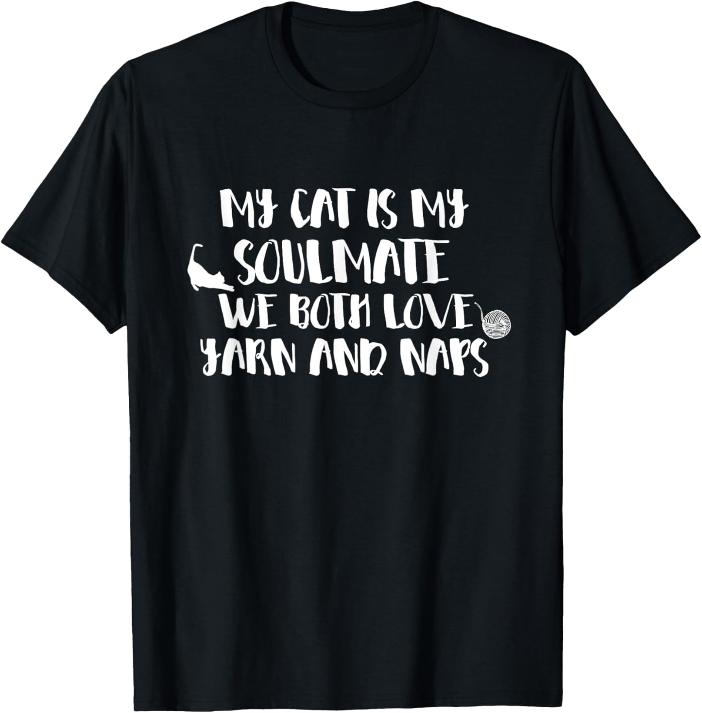 Funny Cat and Knitting Humor T-Shirt Cats Love Yarn and Naps T-Shirt for Men Women Kids T-Shirt | High Search Volume ...