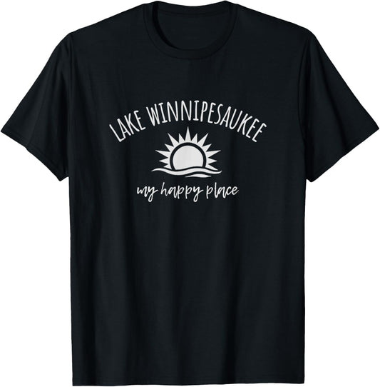 Lake Winnipesaukee My Happy Place NH Boating Fishing Camping Apparel | US Viral Pick | Perfect Gift Choice