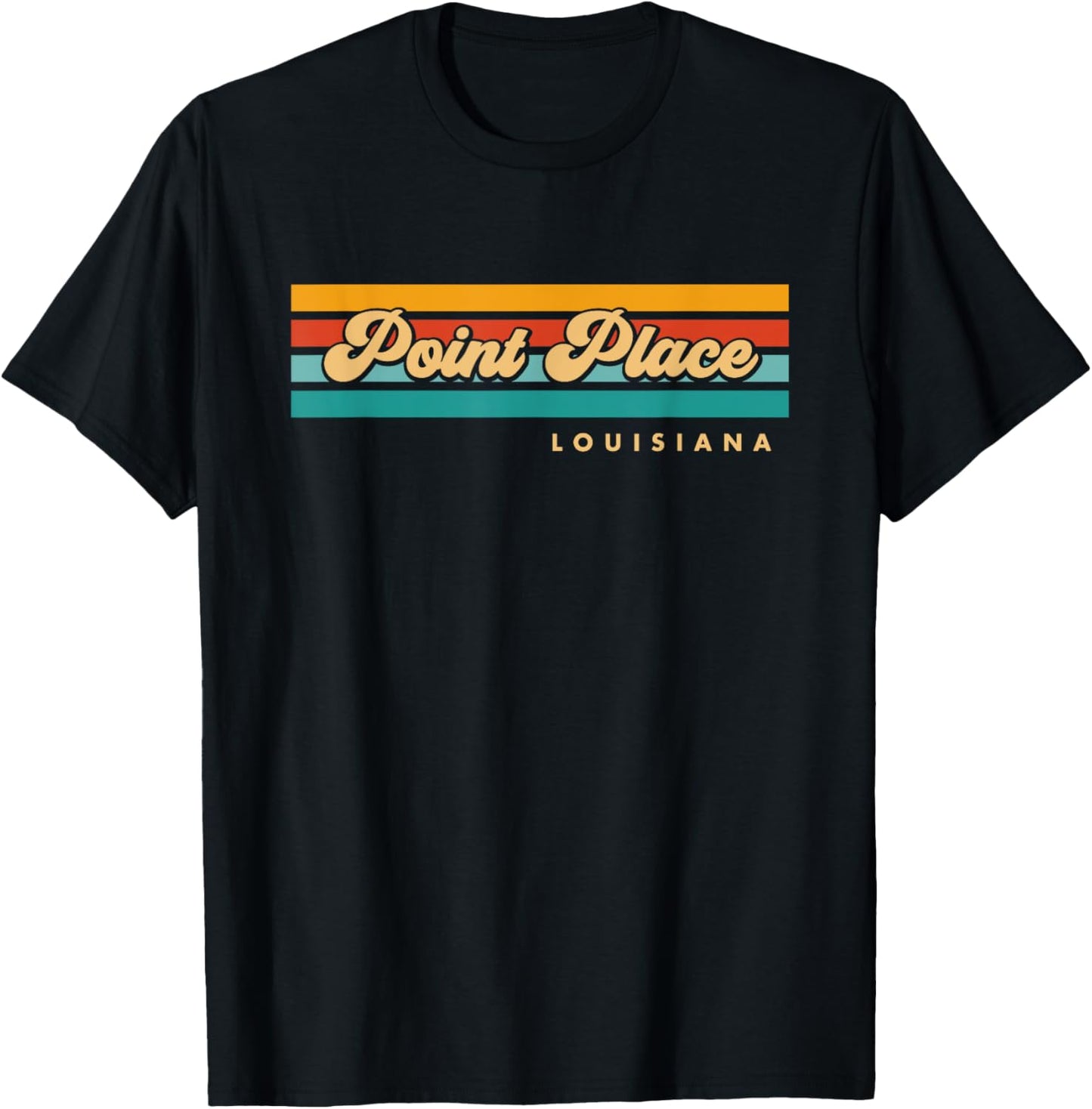 Vintage Sunset Stripes Point Place, Louisiana Apparel | Premium Quality | Daily Wear Essential