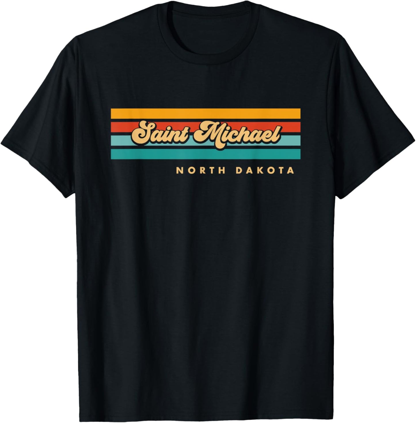 Vintage Sunset Stripes Saint Michael, North Dakota Apparel | Premium Quality