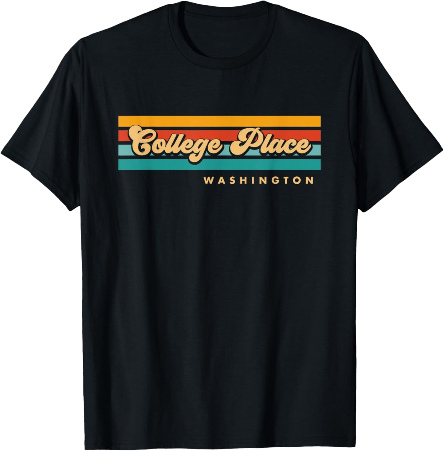 Vintage Sunset Stripes College Place, Washington Apparel | US Viral Pick | Perfect Gift Choice