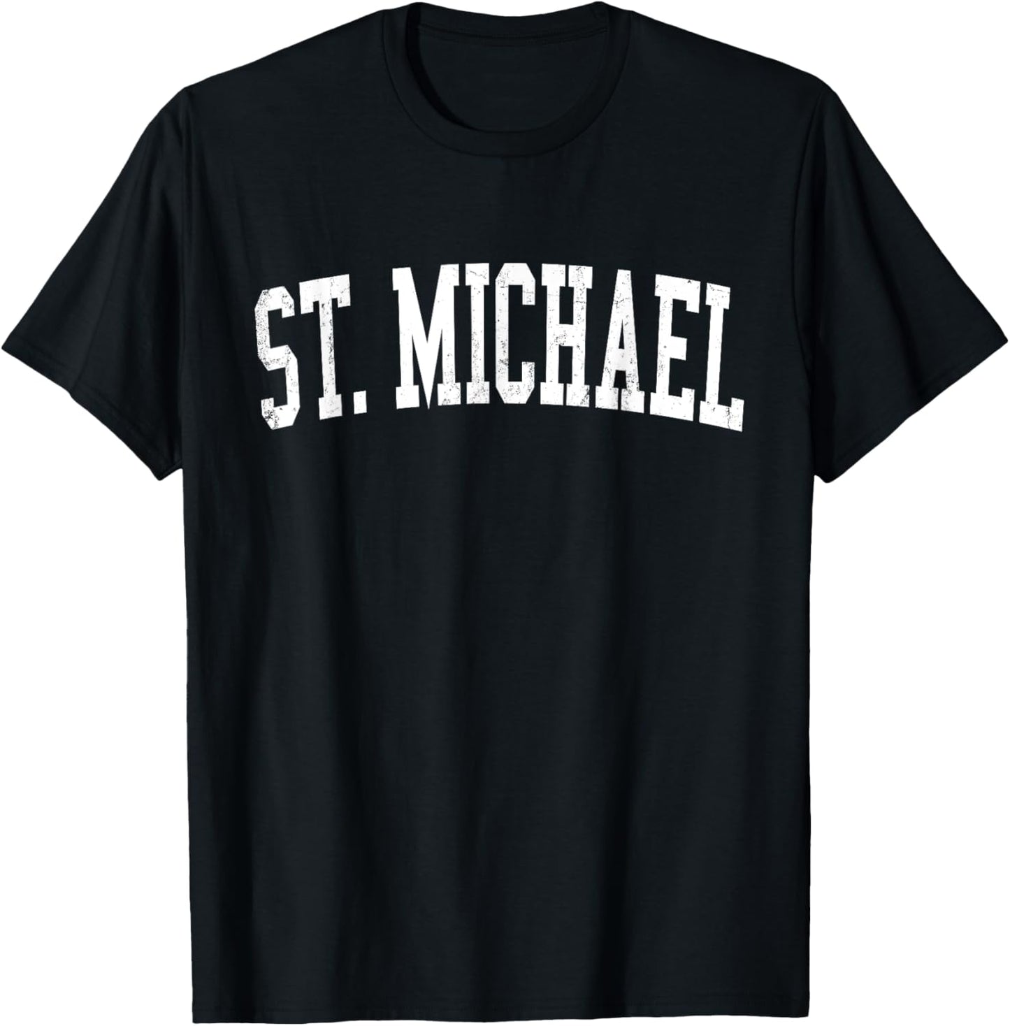 Vintage St. Michael MN Distressed White Varsity Style Apparel | Viral Streetwear Style