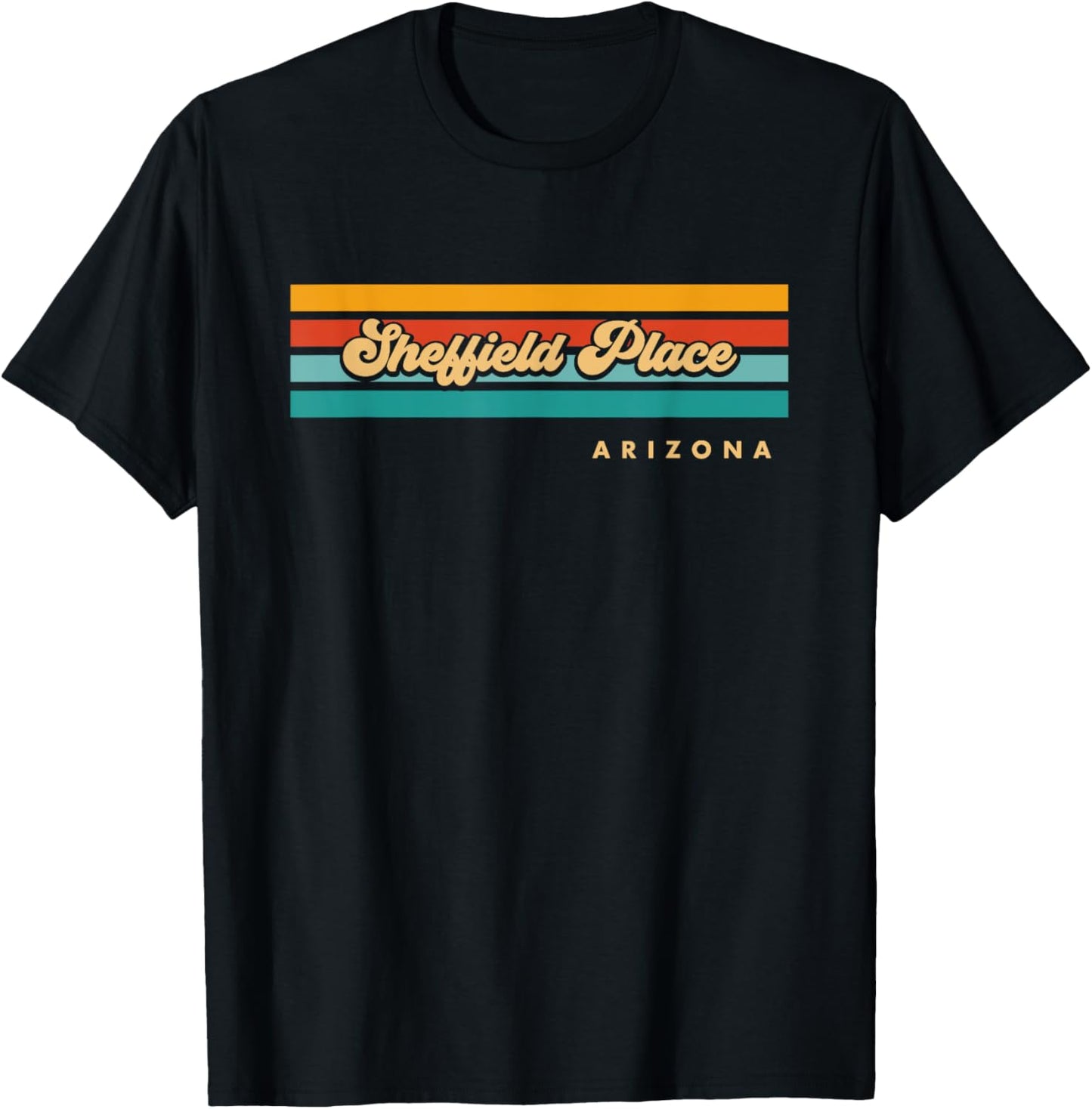 Vintage Sunset Stripes Sheffield Place, Arizona Apparel | Trending 2025 | Daily Wear Essential