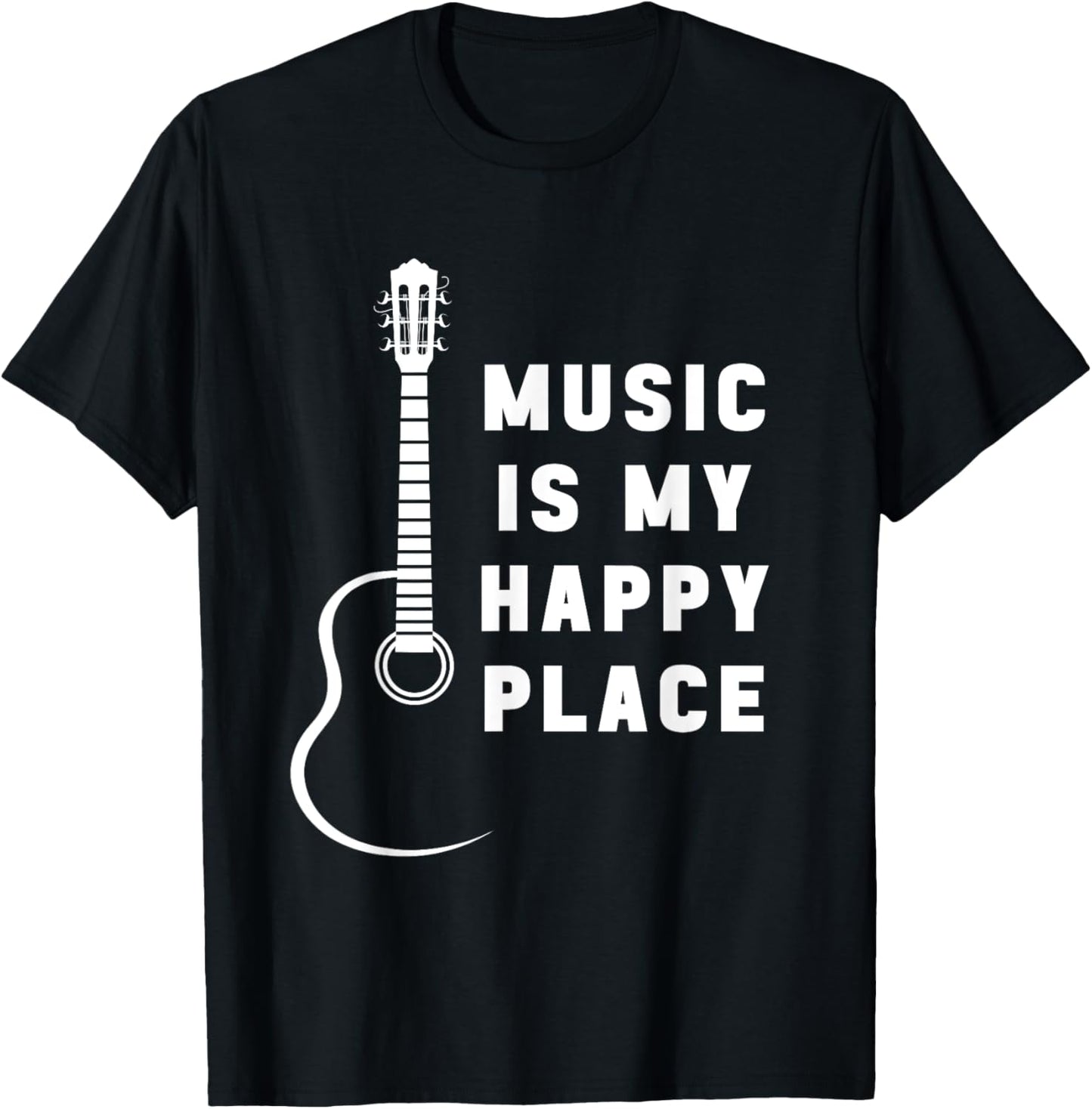 Music is my Happy Place, Guitar Apparel | Premium Quality | Daily Wear Essential