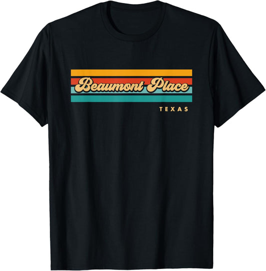 Vintage Sunset Stripes Beaumont Place, Texas Apparel | Bestseller Style | Aesthetic Casual Look
