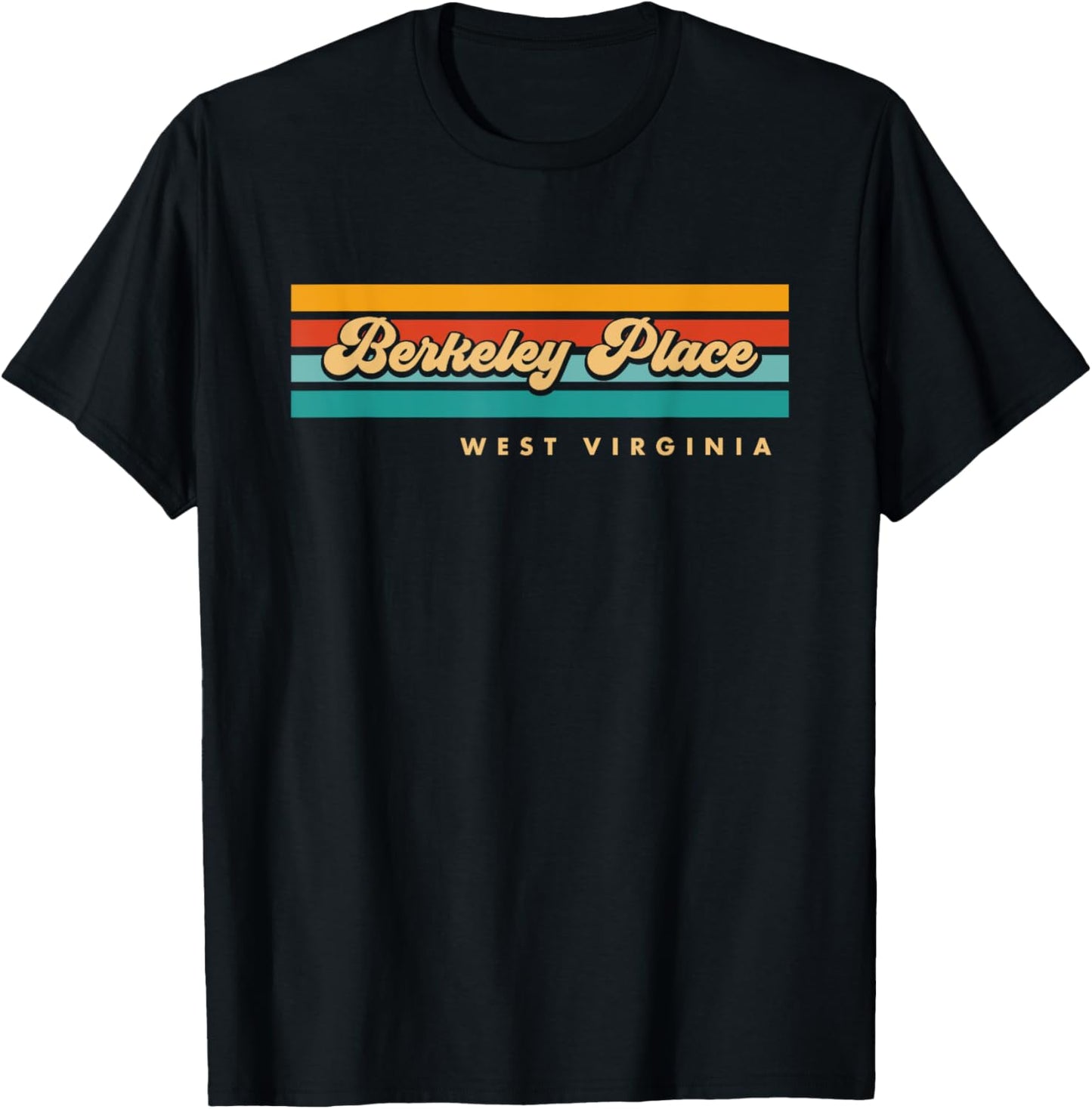 Vintage Sunset Stripes Berkeley Place, West Virginia Apparel | High Search Volume | Daily Wear Essential