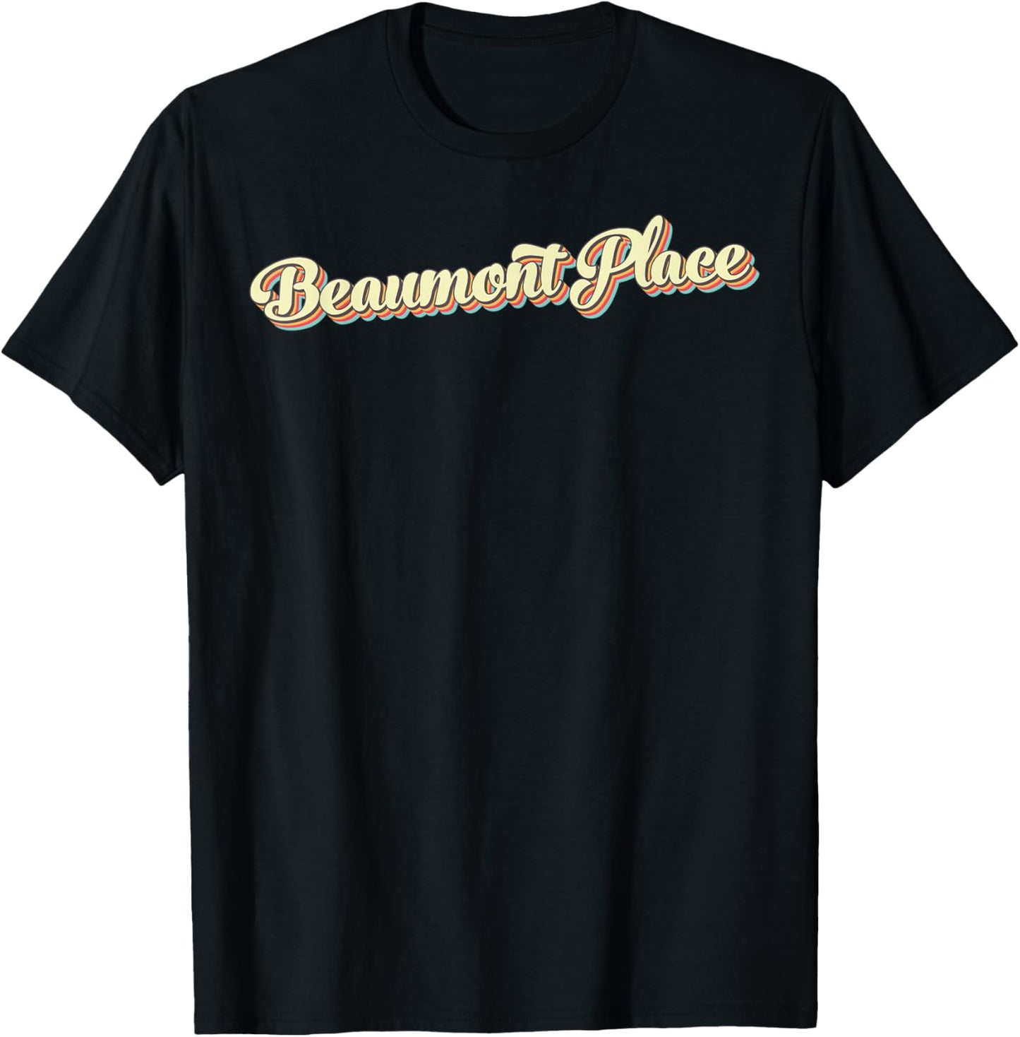 Beaumont Place TShirt Retro Art Baseball Font Vintage T-Shirt | Premium Quality | Top Rated Comfort