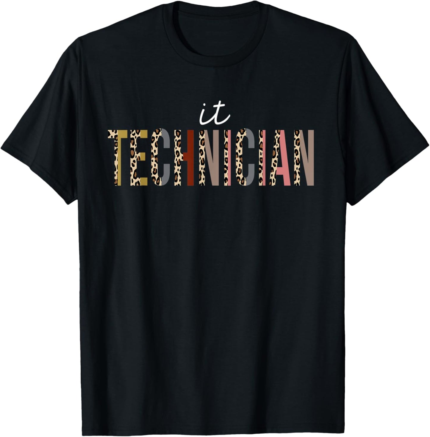 IT Technician Leopard Print Funny Appreciation Apparel High Search Demand US Top Pick