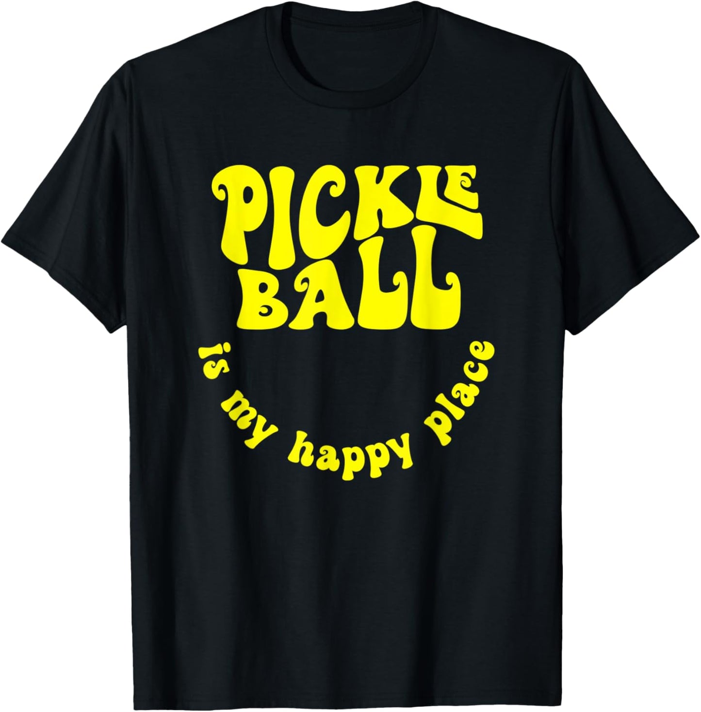Retro Pickleball Is My Happy Place Pickleball Player Apparel | High Search Volume | Daily Wear Essential