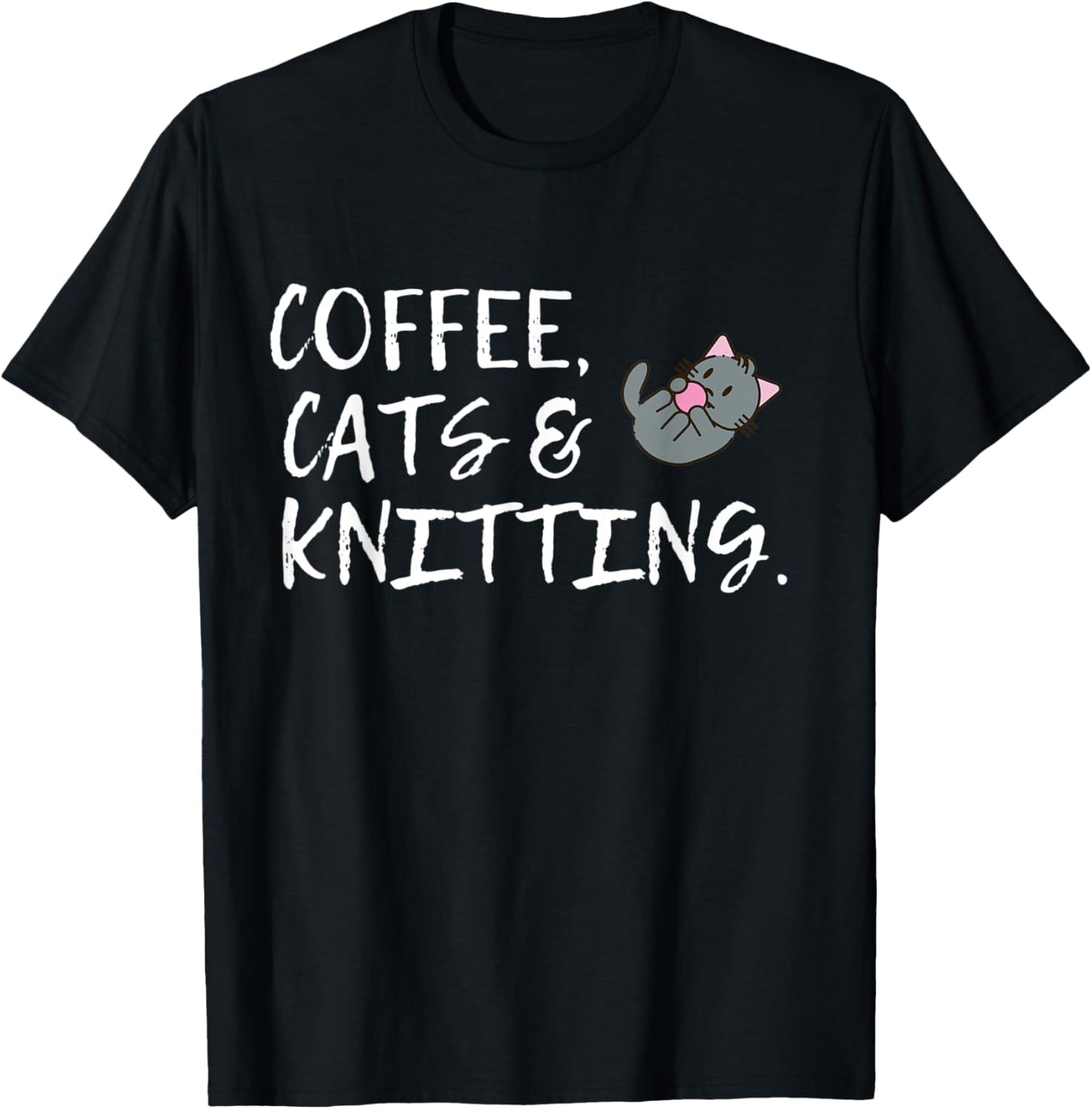 Knitting Cats Coffee Lover Cute Kitten With Yarn Knitter Yarn Supply | High Search Volume | Customer Favorite