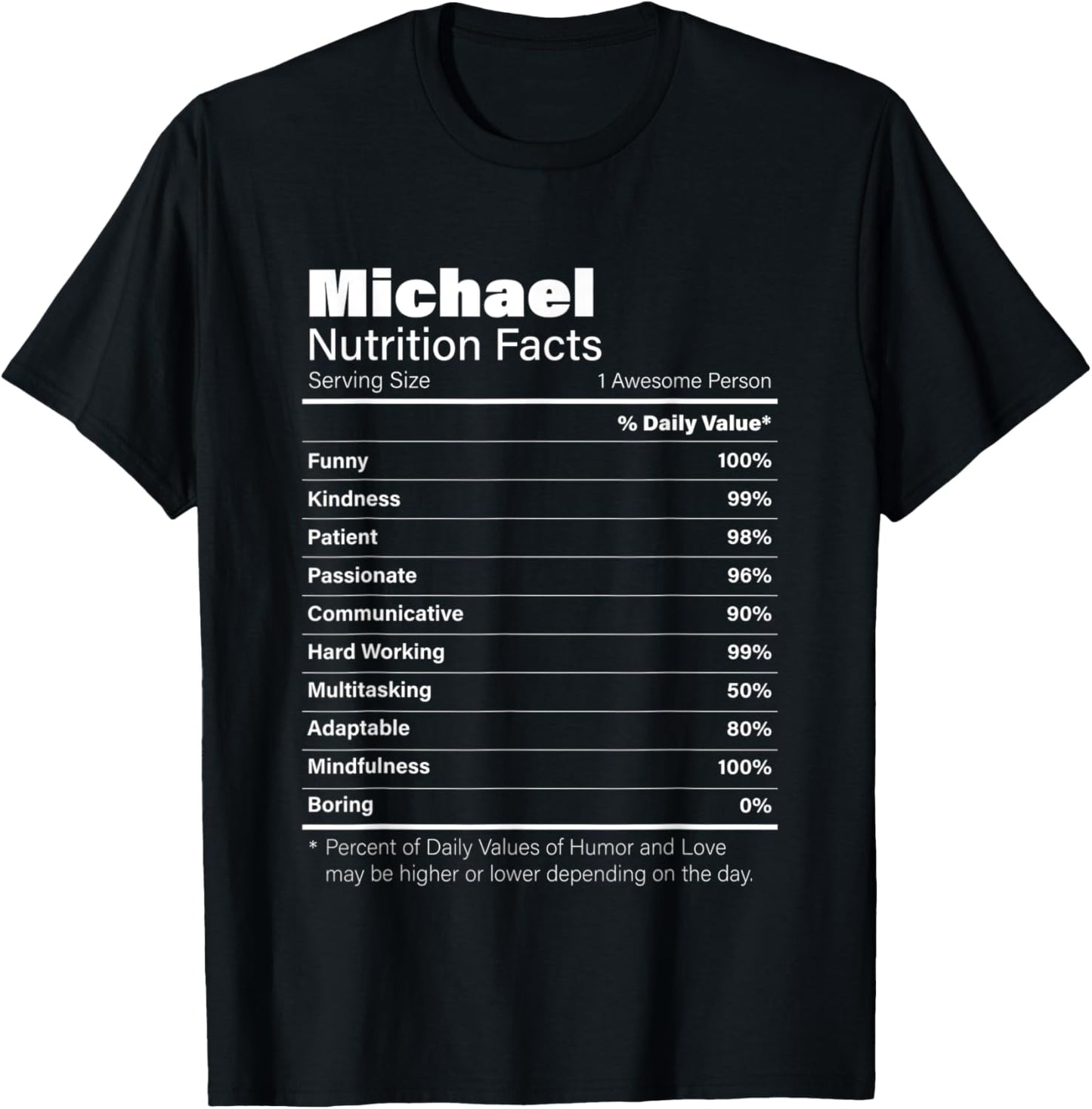 Michael Nutrition Personalized Name Funny Apparel | US Best Seller