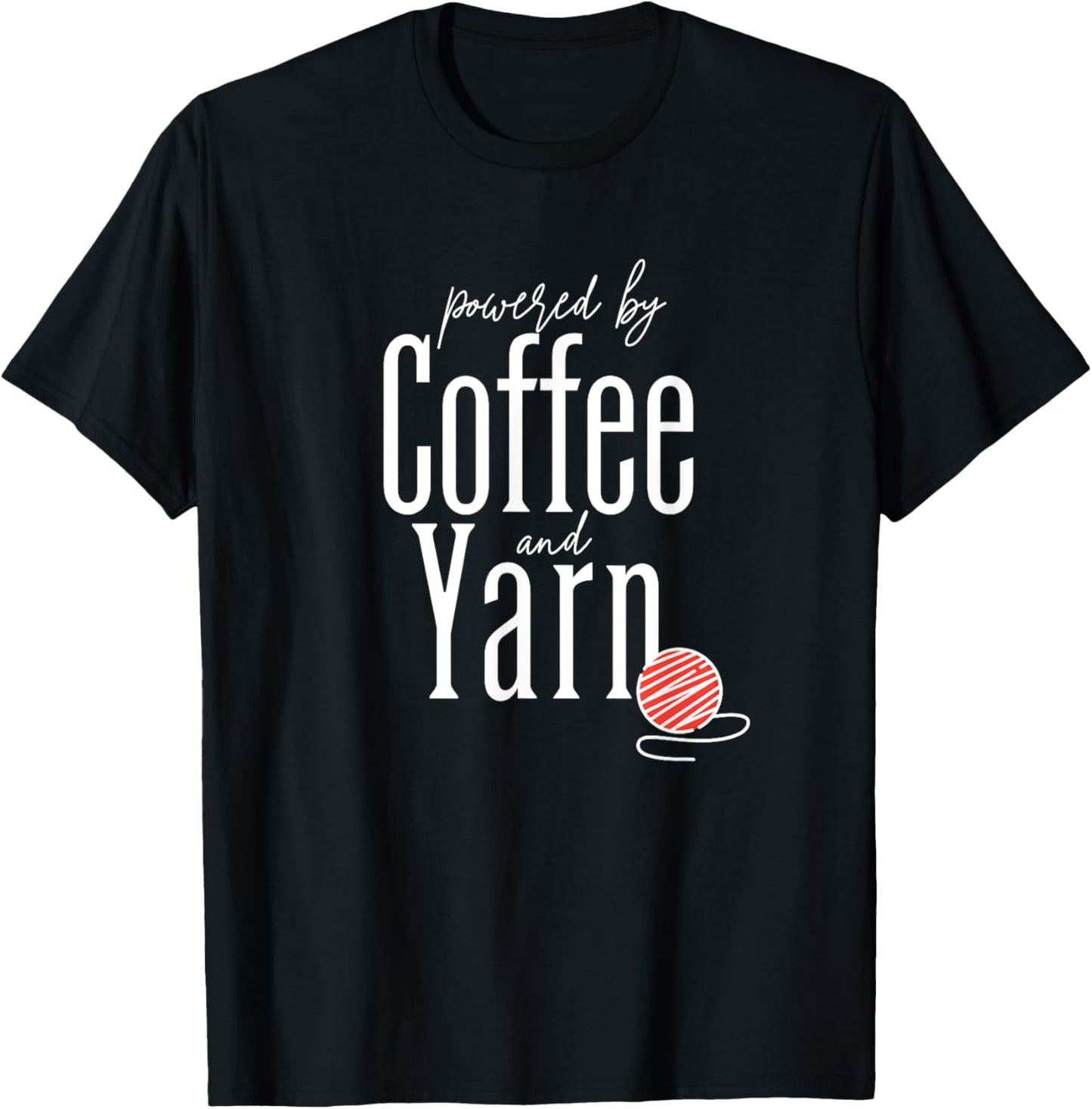Powered By Coffee and Yarn, Knitting Hobby Yarn Supply | Viral US Pick | High CTR Title