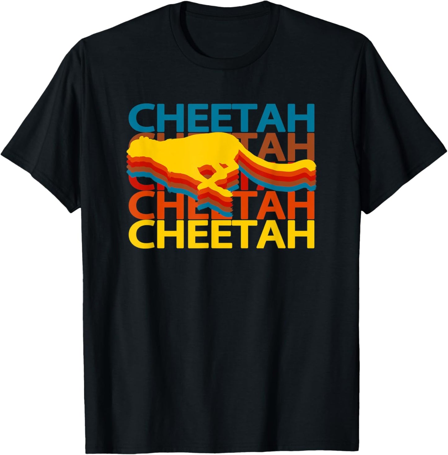 Cheetah Animal Retro Repeat Apparel Comfort Fit Gift Ready