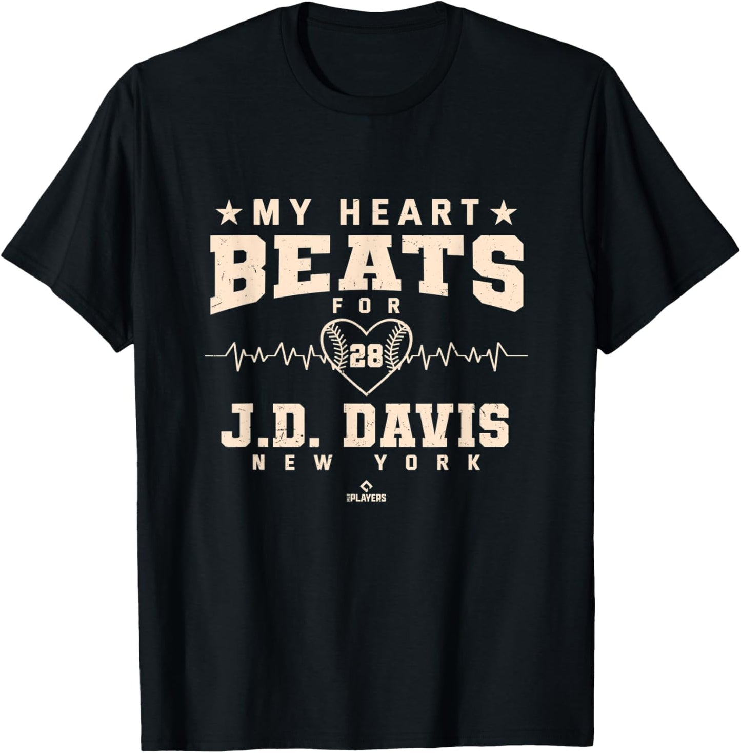 My Heart Beats for JD Davis Valentines Day Baseball Apparel | Aesthetic Design