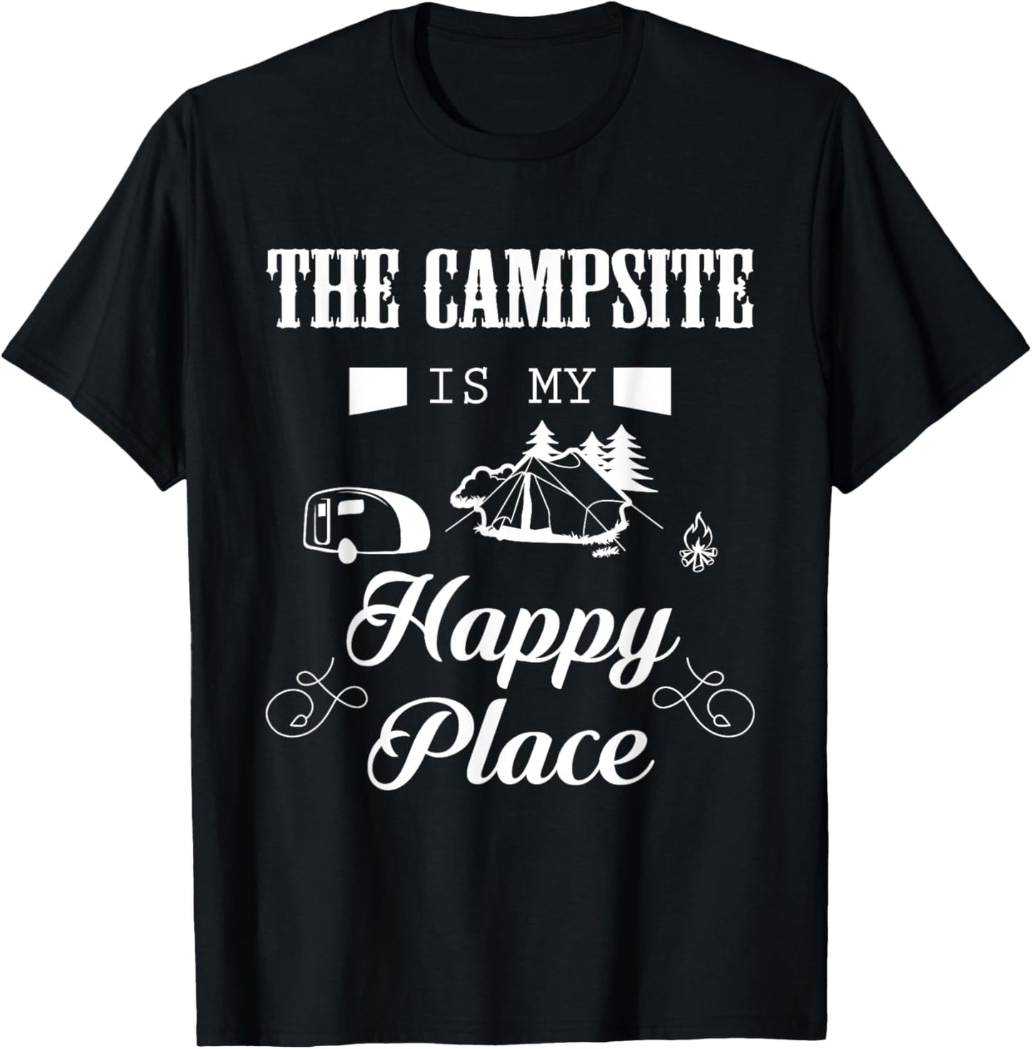 Campsite happy place Apparel | Google Shopping Optimized | Aesthetic Casual Look