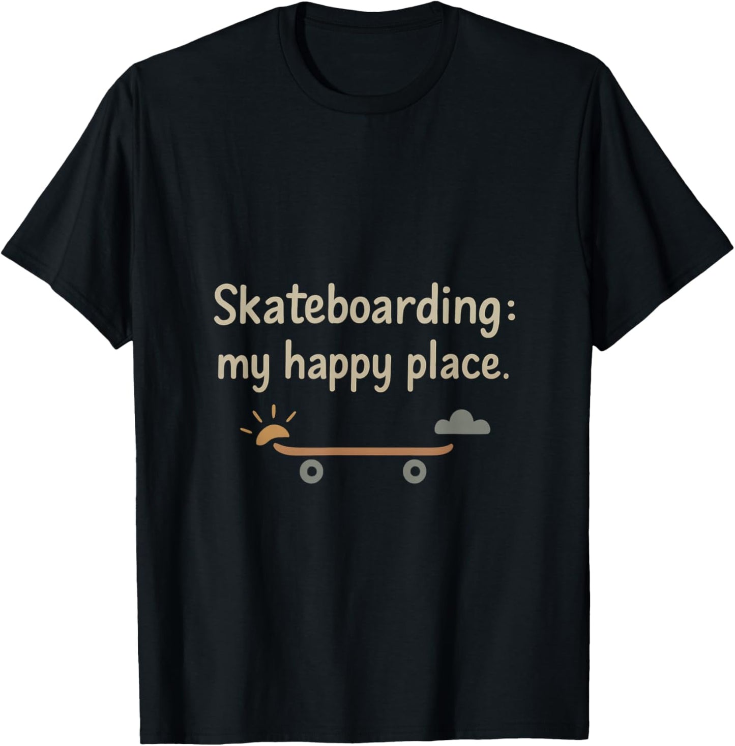 Skateboarding My Happy Place Vintage Handwritten Graphic Apparel | Trending 2025 | Perfect Gift Choice