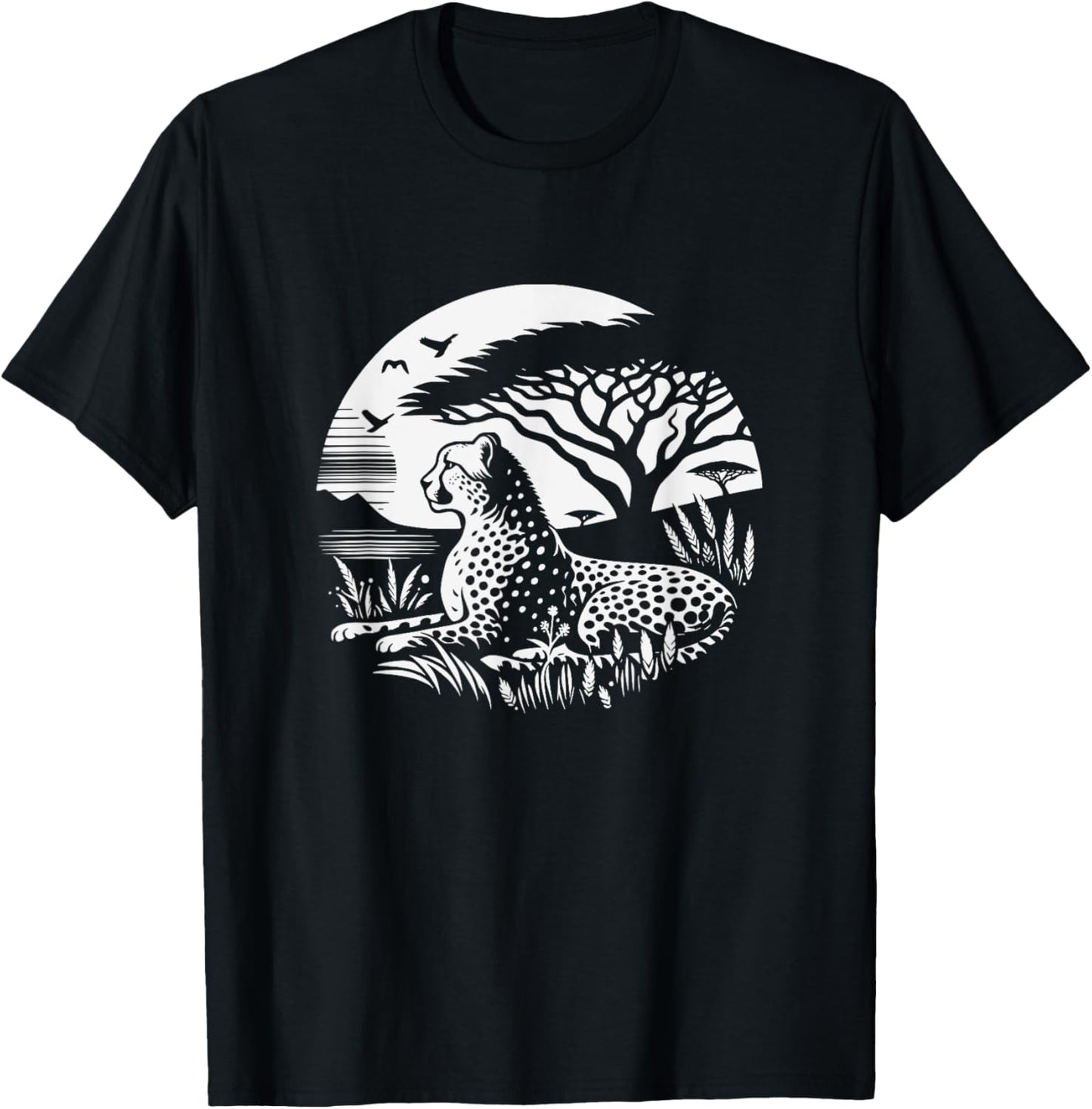 Leopard Cheetah Scene Graphic Art Design Apparel Viral TikTok Find Hot Right Now