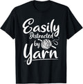 Crochet Easily Distracted By Yarn Crocheter Crocheting Yarn Supply | Viral US Pick | Customer Favorite