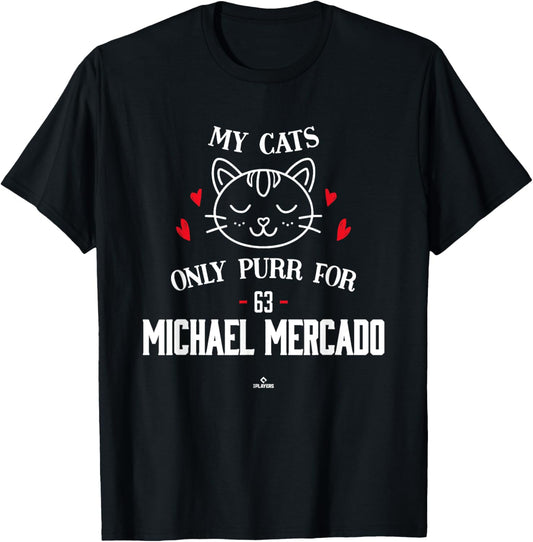 Cat Lovers for Michael Mercado Philadelphia Baseball MLBPA Apparel | Everyday Casual Wear