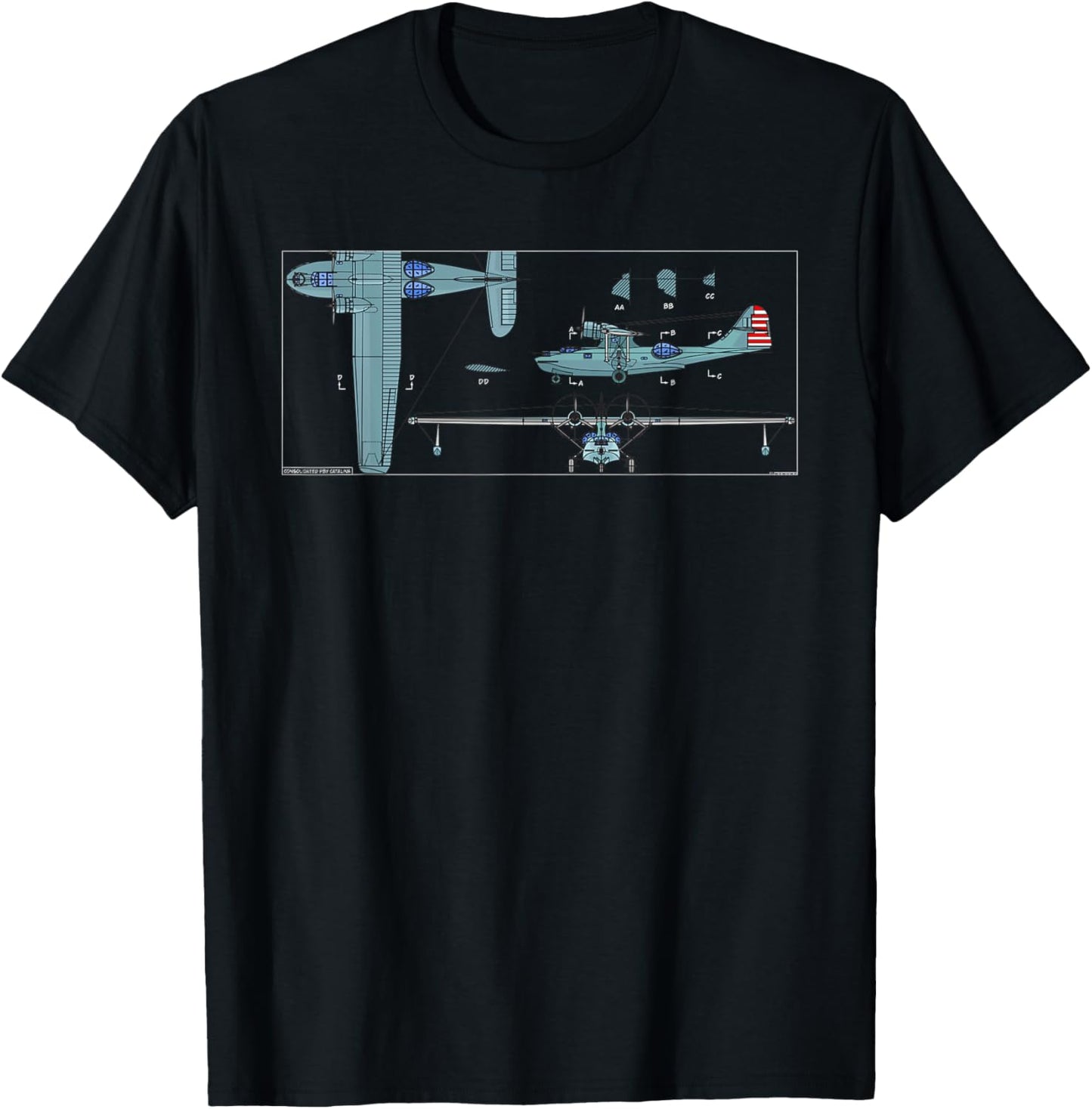 Consolidated PBY Catalina WW2 Flying Boat Color Diagram Apparel | Best Seller Pick | Perfect Gift Idea