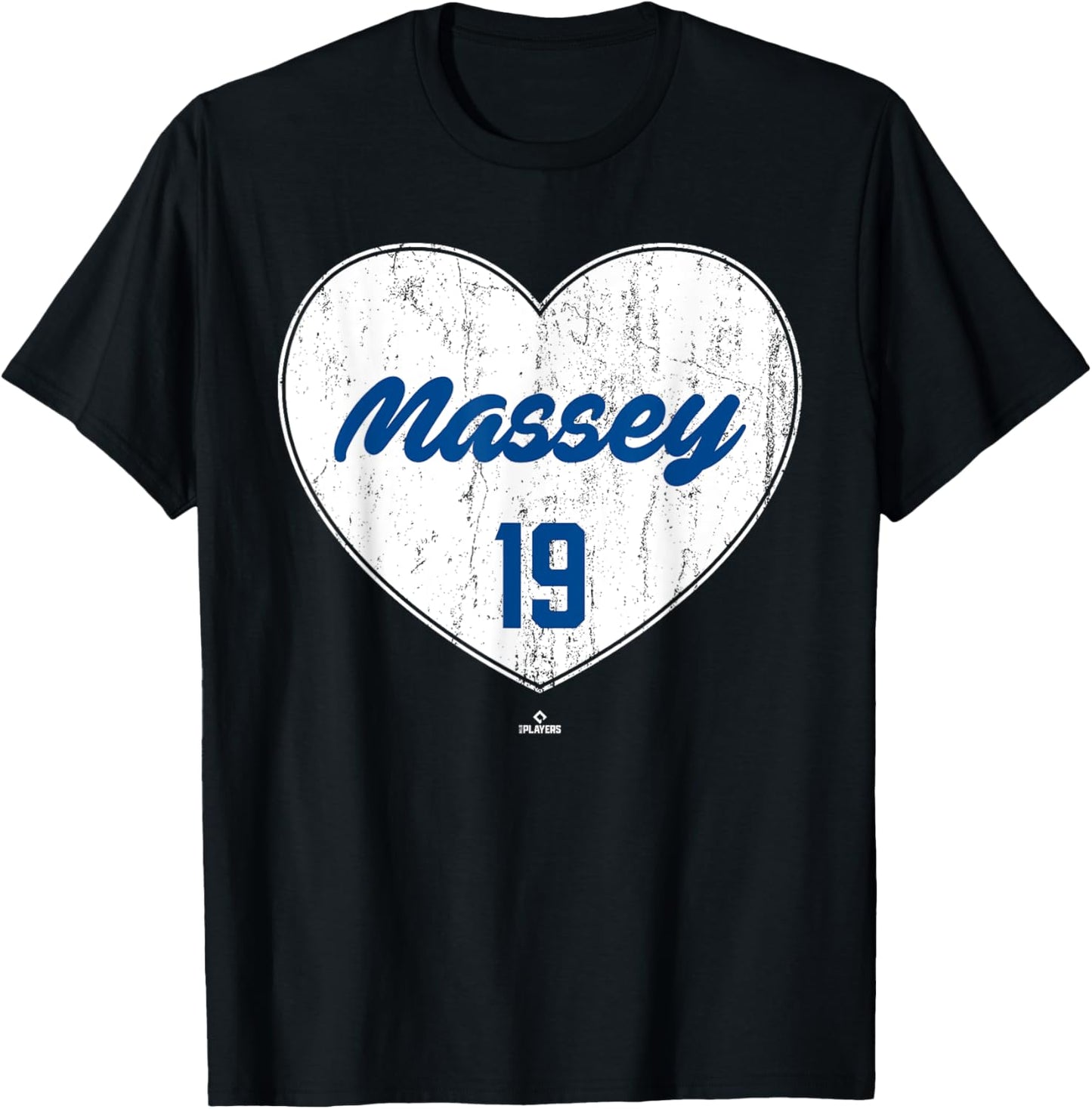 Distressed Heart Michael Massey Kansas City Baseball MLBPA Apparel | Perfect Gift Idea