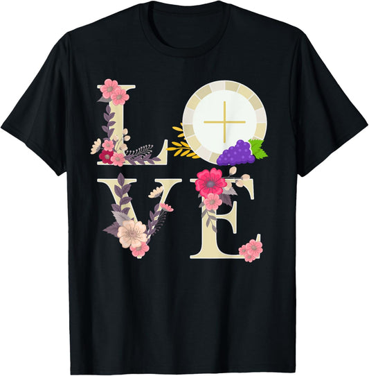 Eucharist Host Catholic 1st Holy Communion Gifts for Girls Apparel | Premium Quality | Aesthetic Casual Look