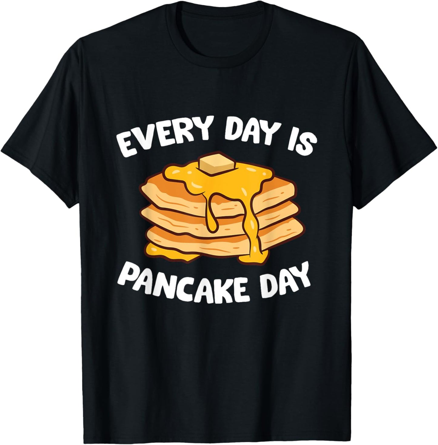 Funny Pancake Gifts Pancake T-Shirt - Unisex Adults, Black, Short Sleeve, Small, Classic Fit, Cotton 65 Polyester 35 T-S...