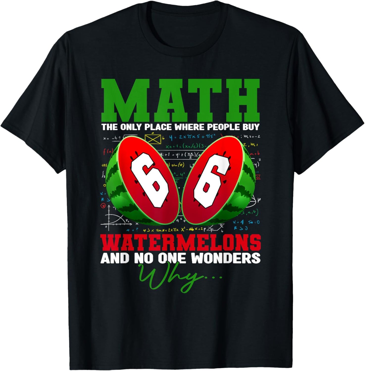 Funny Math The Only Place Where People Buy 66 Watermelons Apparel | Premium Quality | Daily Wear Essential