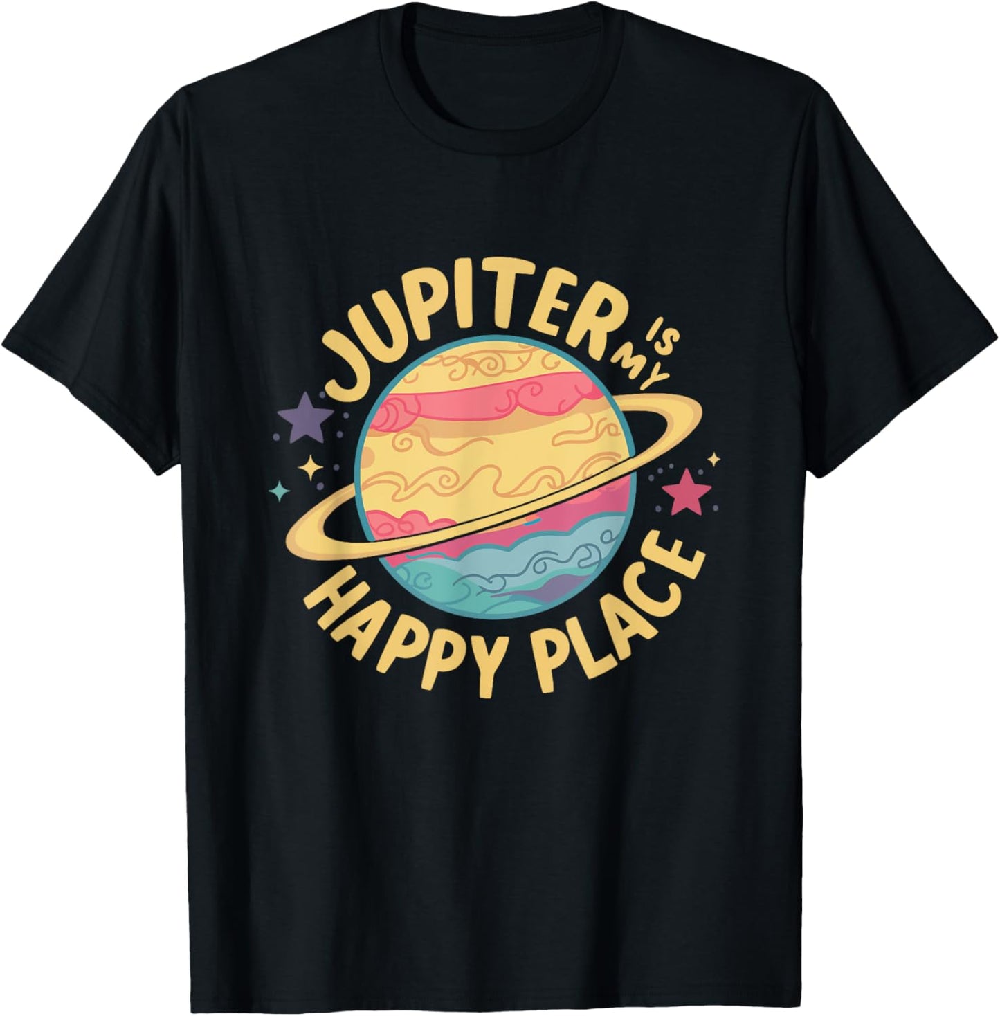 Retro Jupiter Is My Happy Place Astronomy Stargazing Funny Apparel | Trending 2025 | Aesthetic Casual Look