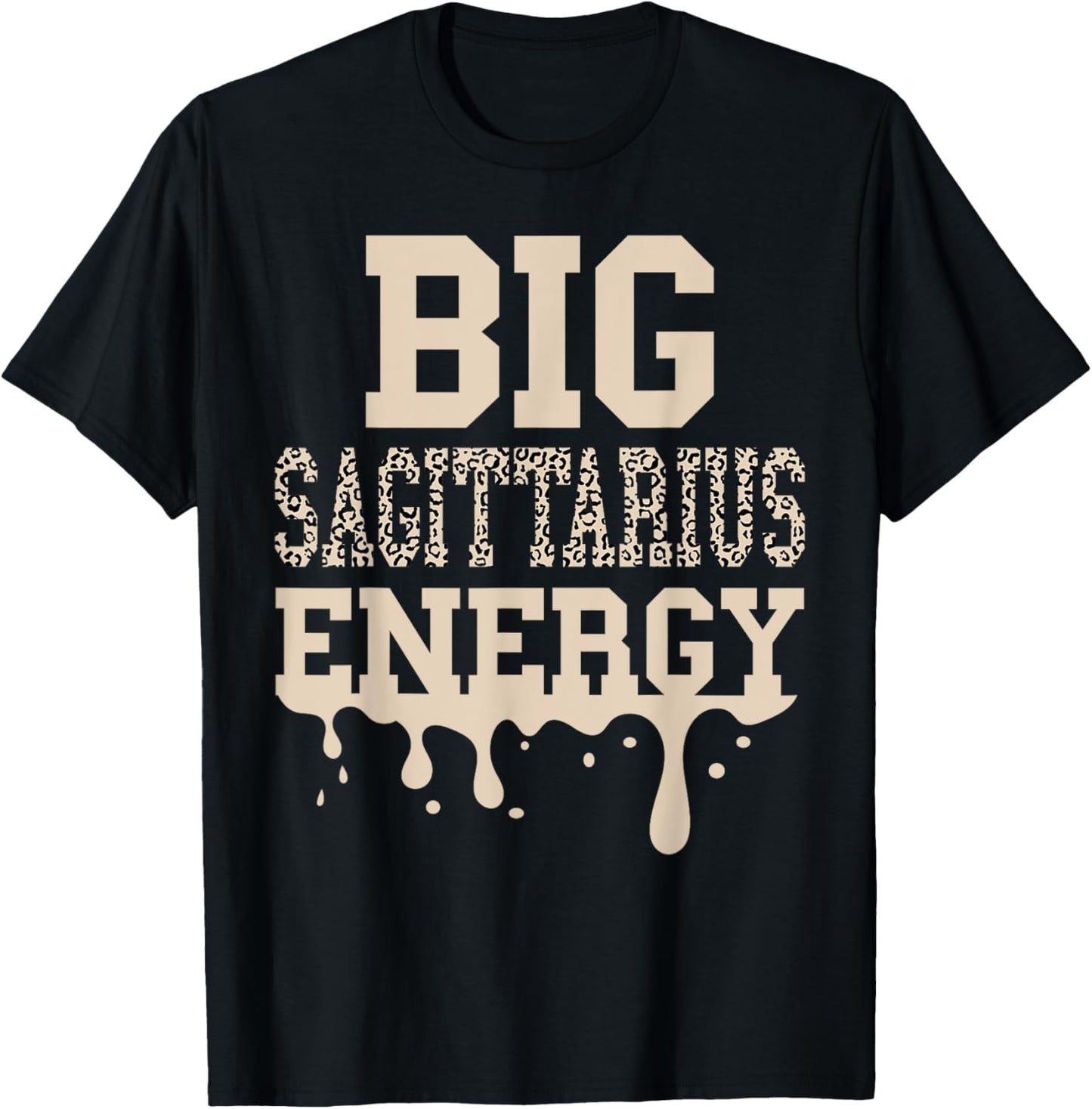 Big Sagittarius Energy Women Melanin Vibes Leopard Cheetah Apparel High Search Demand US Top Pick