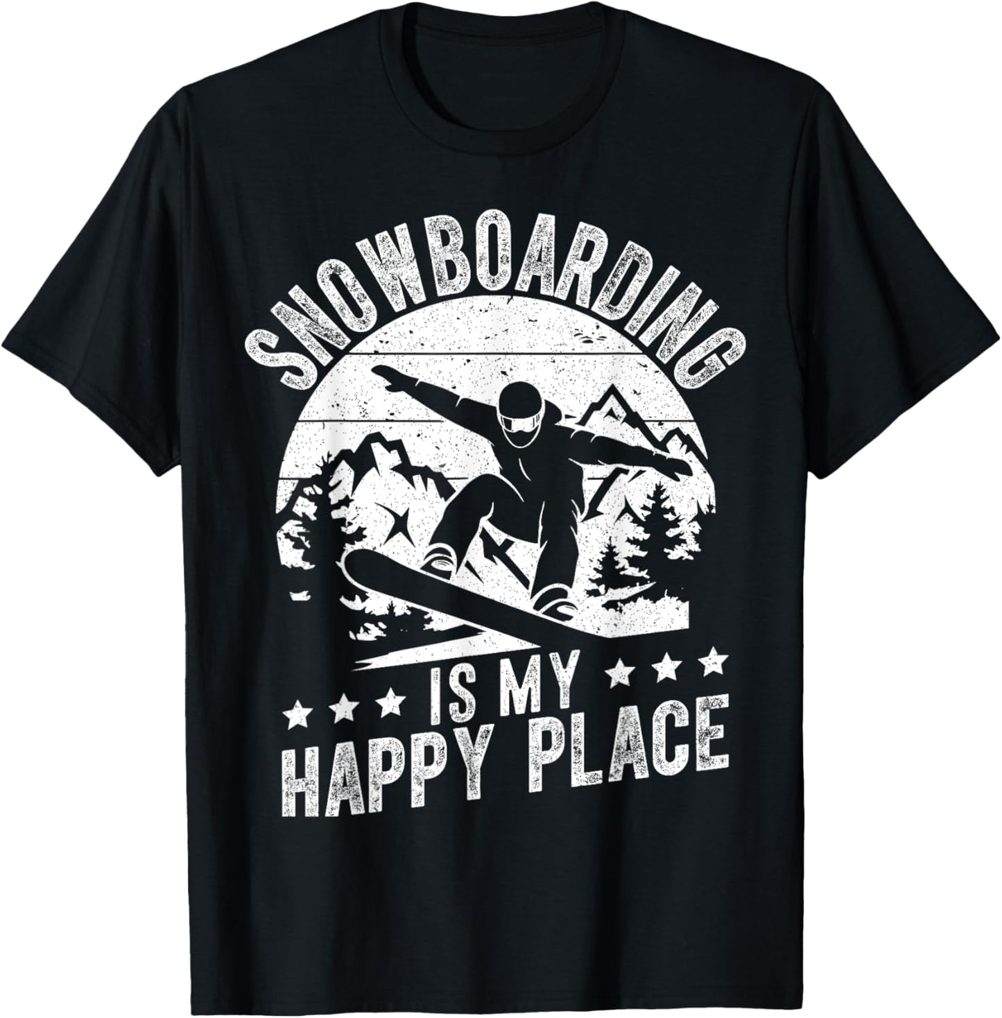 Snowboarding Is My Happy Place Apparel | High Search Volume | Daily Wear Essential