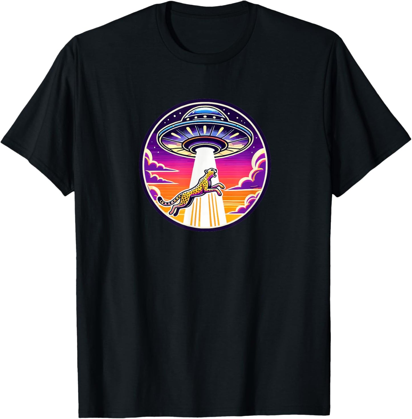 Cheetah Abducted Alien Spacecraft Outer Space Abduction Apparel Trending US Fan Favorite
