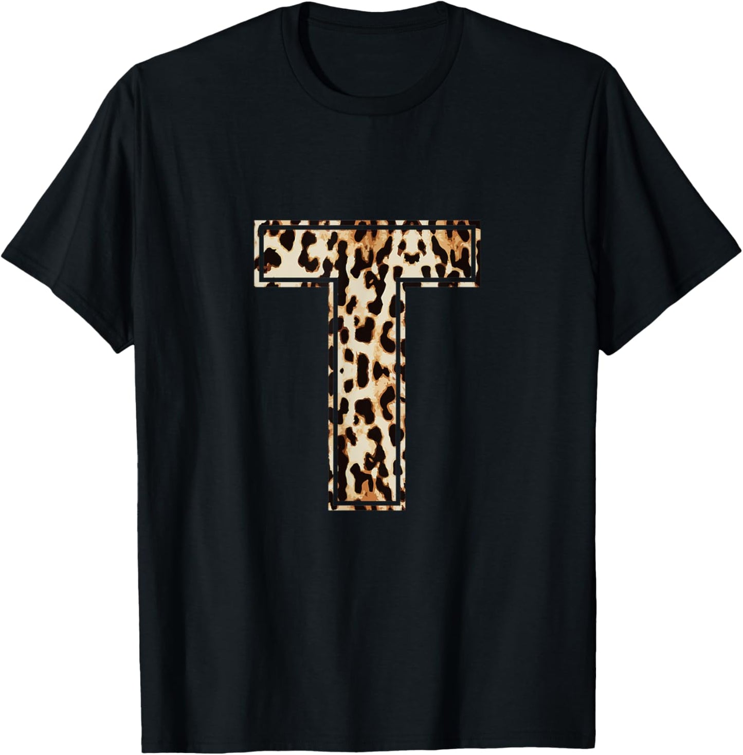 Cool Letter T Initial Name Leopard Cheetah Print Apparel Premium Print Best Seller Look