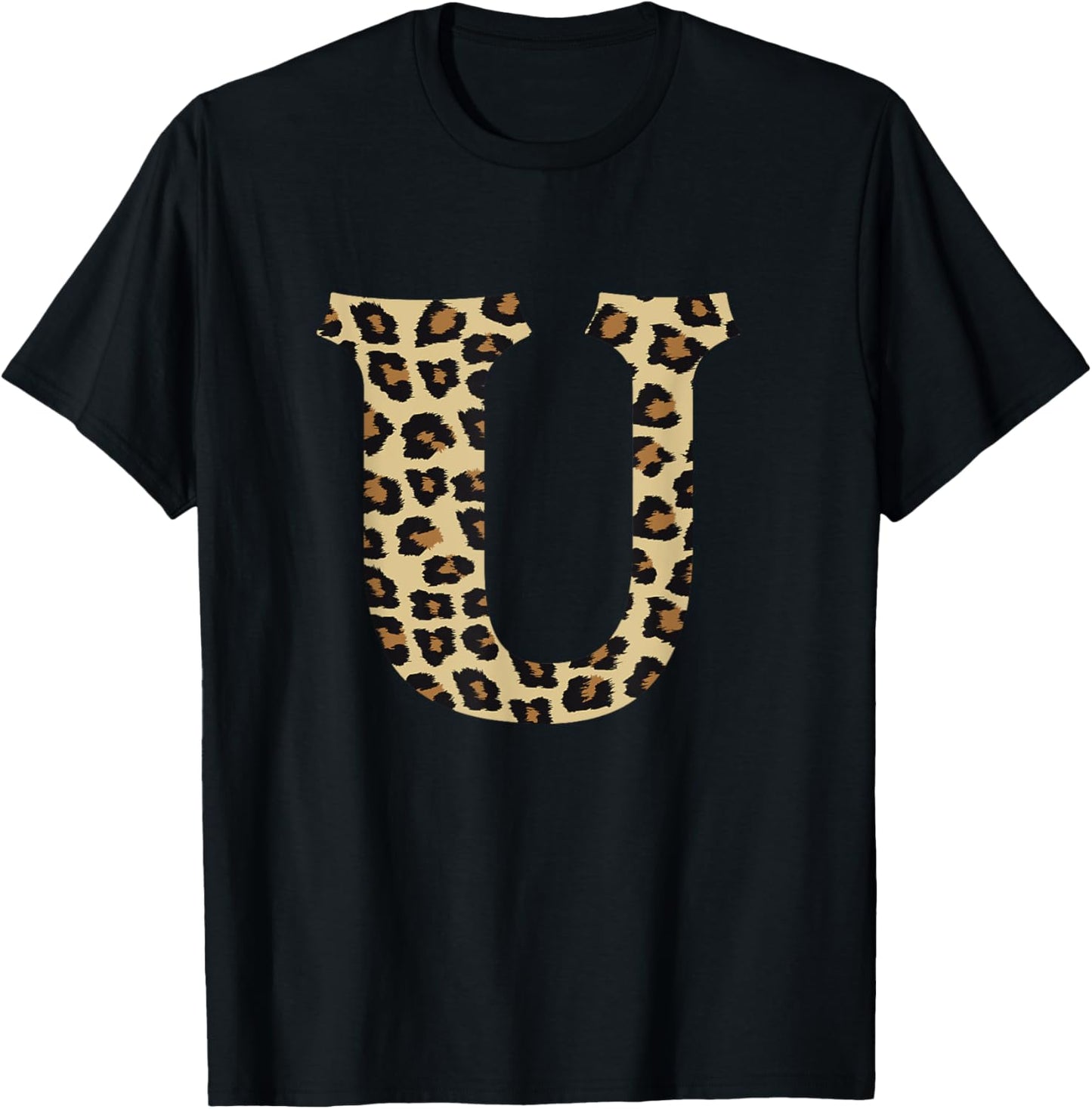 Leopard Cheetah Print Letter U Initial Rustic Monogram Gift Apparel Viral TikTok Find Hot Right Now