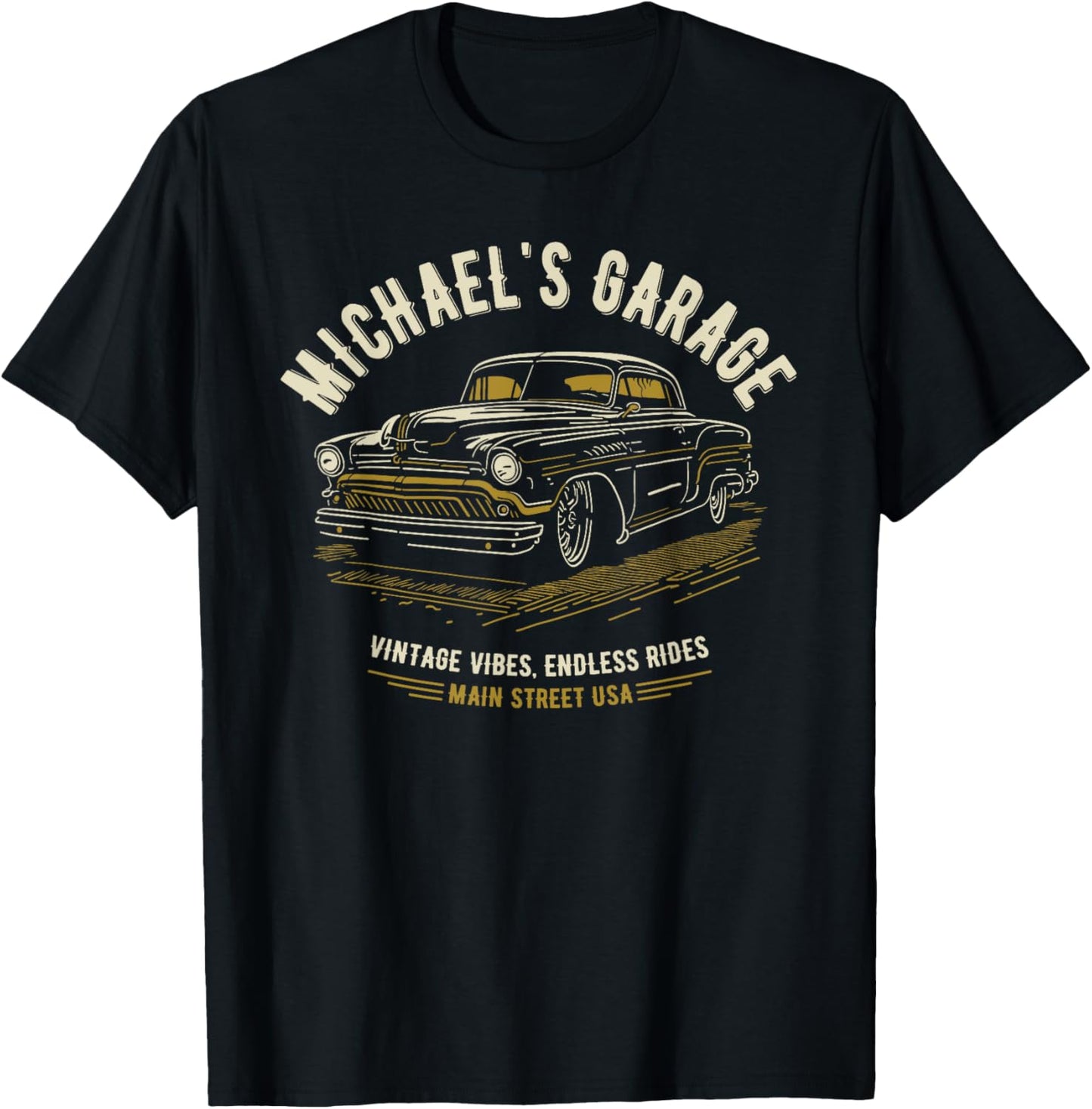 Michael's Garage Hotrod Classic Car Design for Name Michael Apparel | Premium Quality